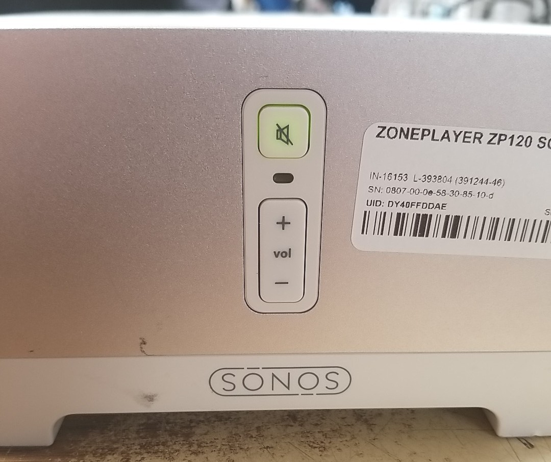 Sonos MULTI-ROOM MUSIC SYSTEM ZonePlayer 120. UNIT ONLY *READ ⬇️*