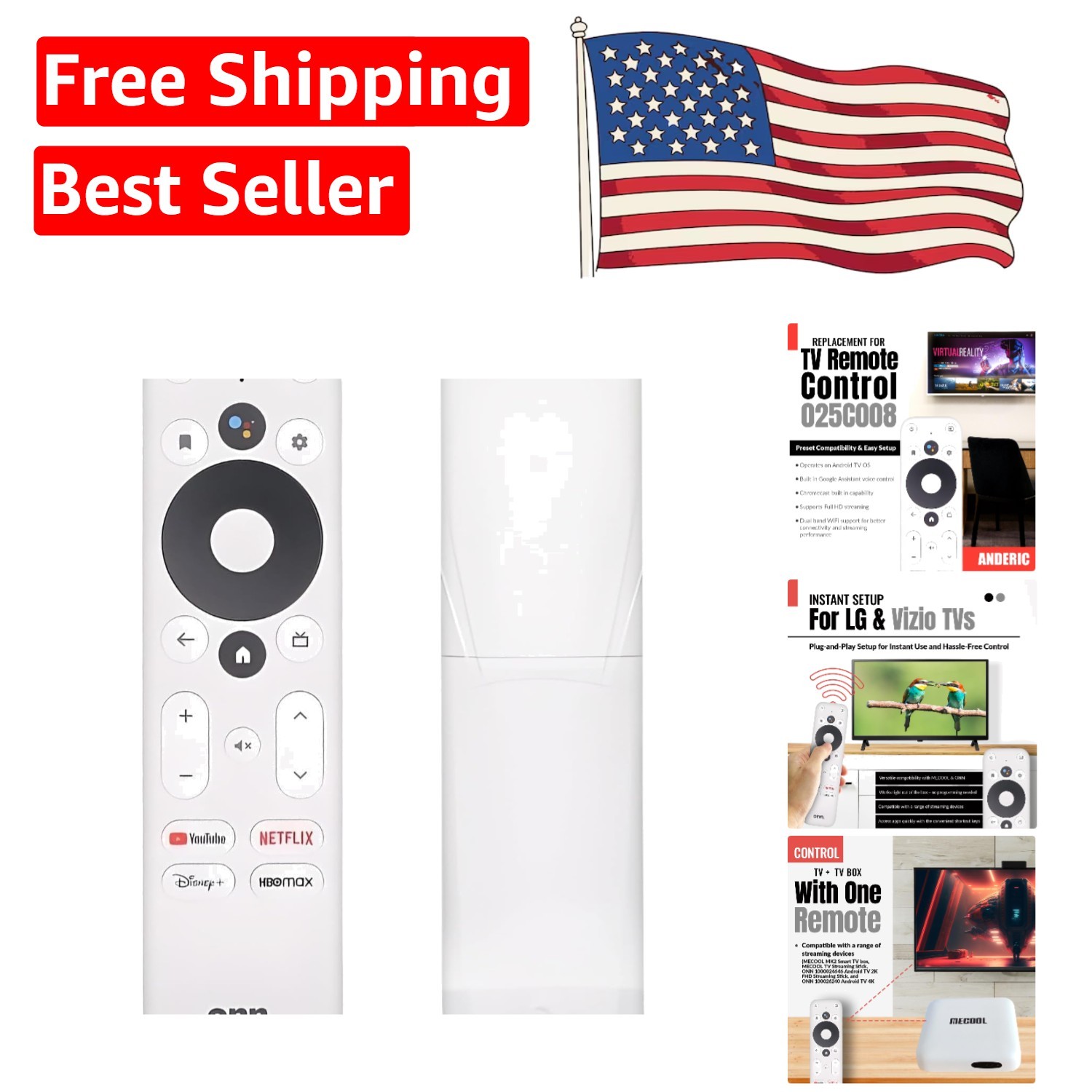 Ergonomic MECOOL KM2 Remote Control for Seamless 2K FHD & 4K UHD Streaming