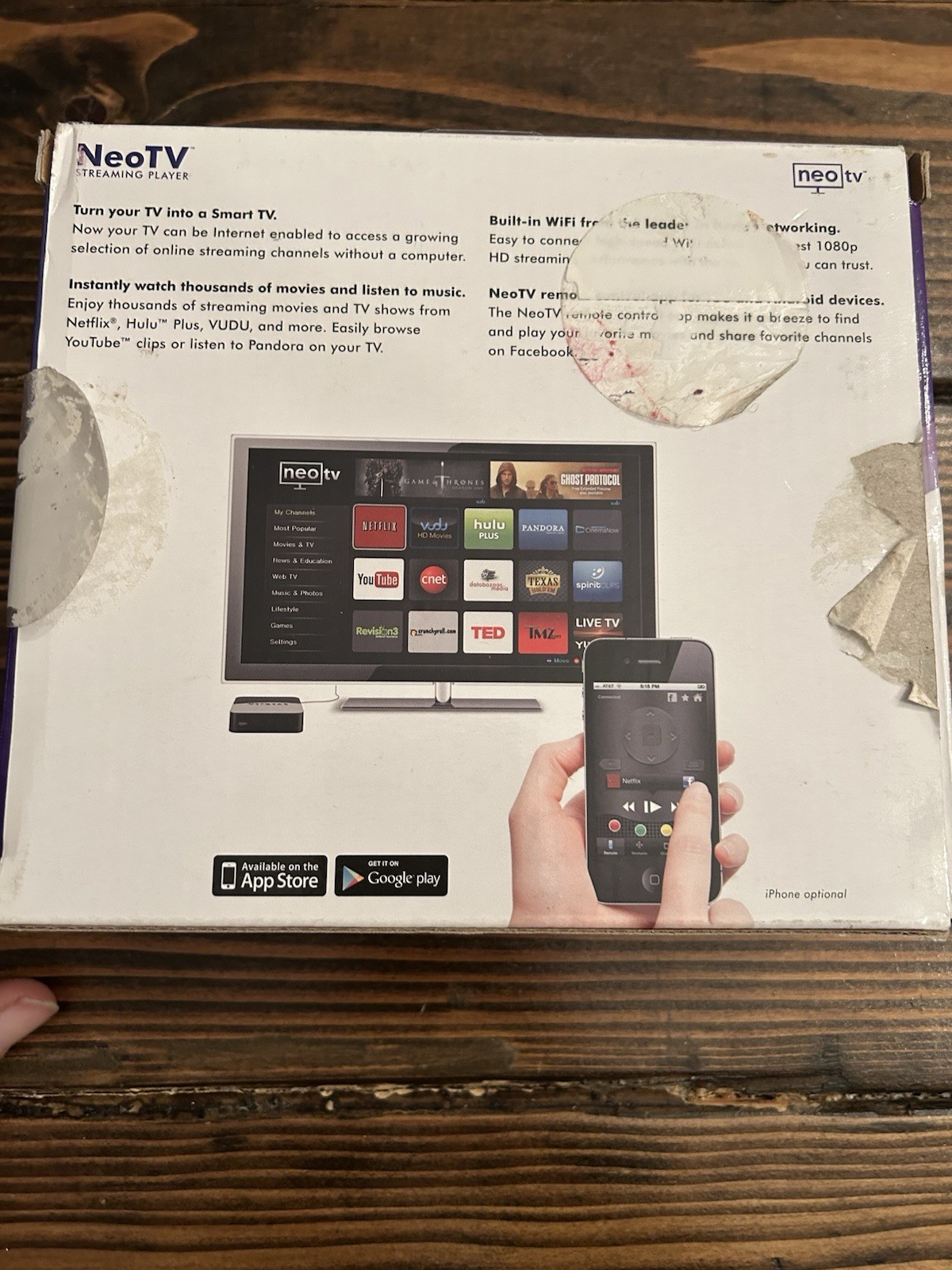 Netgear NTV300 NeoTV Streaming Media Player W/ Remote & power Adapter