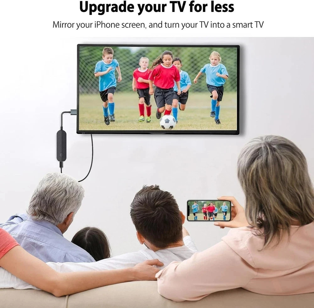 iShare iOS Wireless HDMI Display Adapter for iPhone, Streaming Mirroring Devi…
