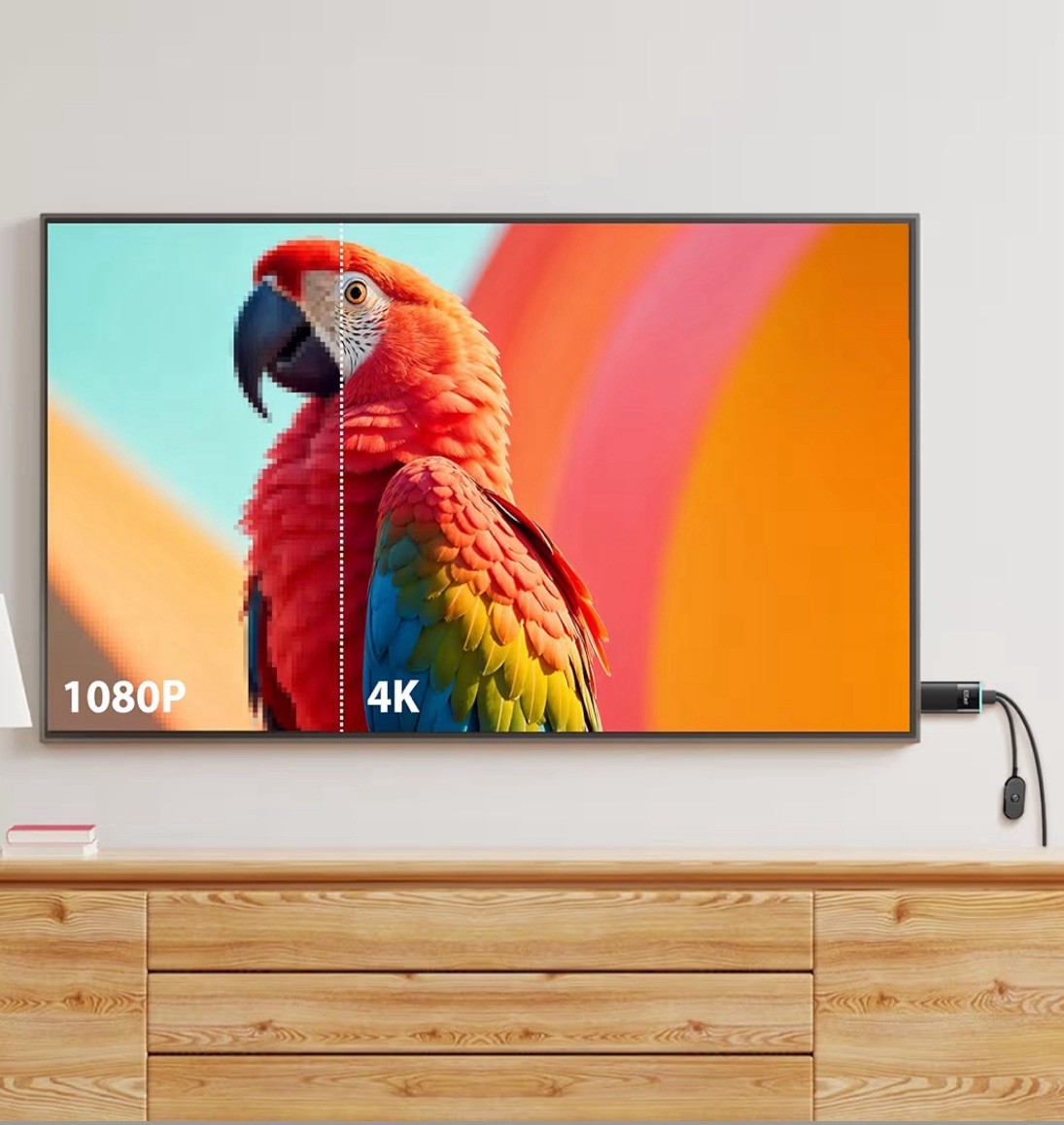 2 Wireless Display Receiver, H.265 decoding, 4K Output, Supports 2.4/5GHZ WiF…