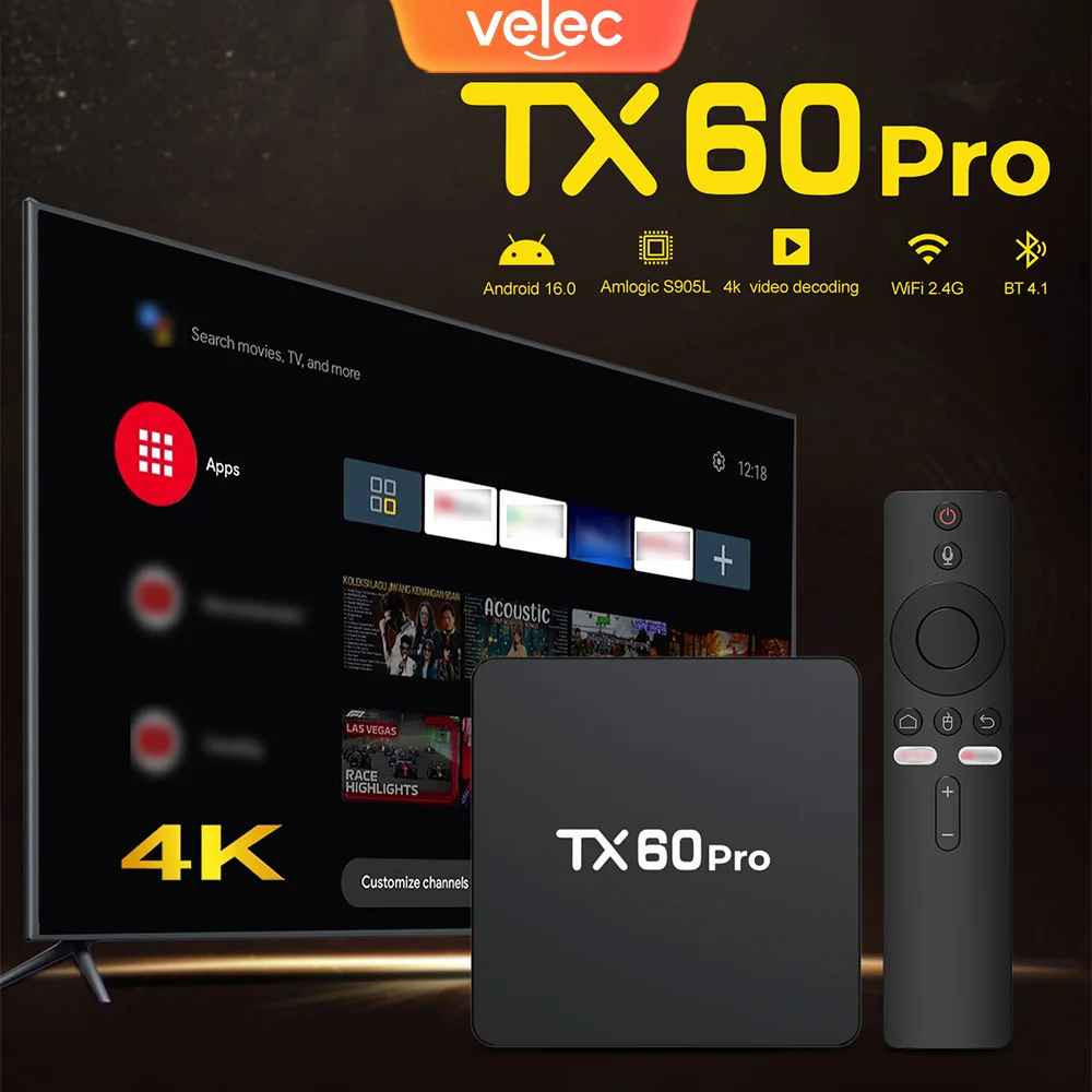 4K Android Media Streaming Box 16GB RAM 256GB Storage 5G WiFi