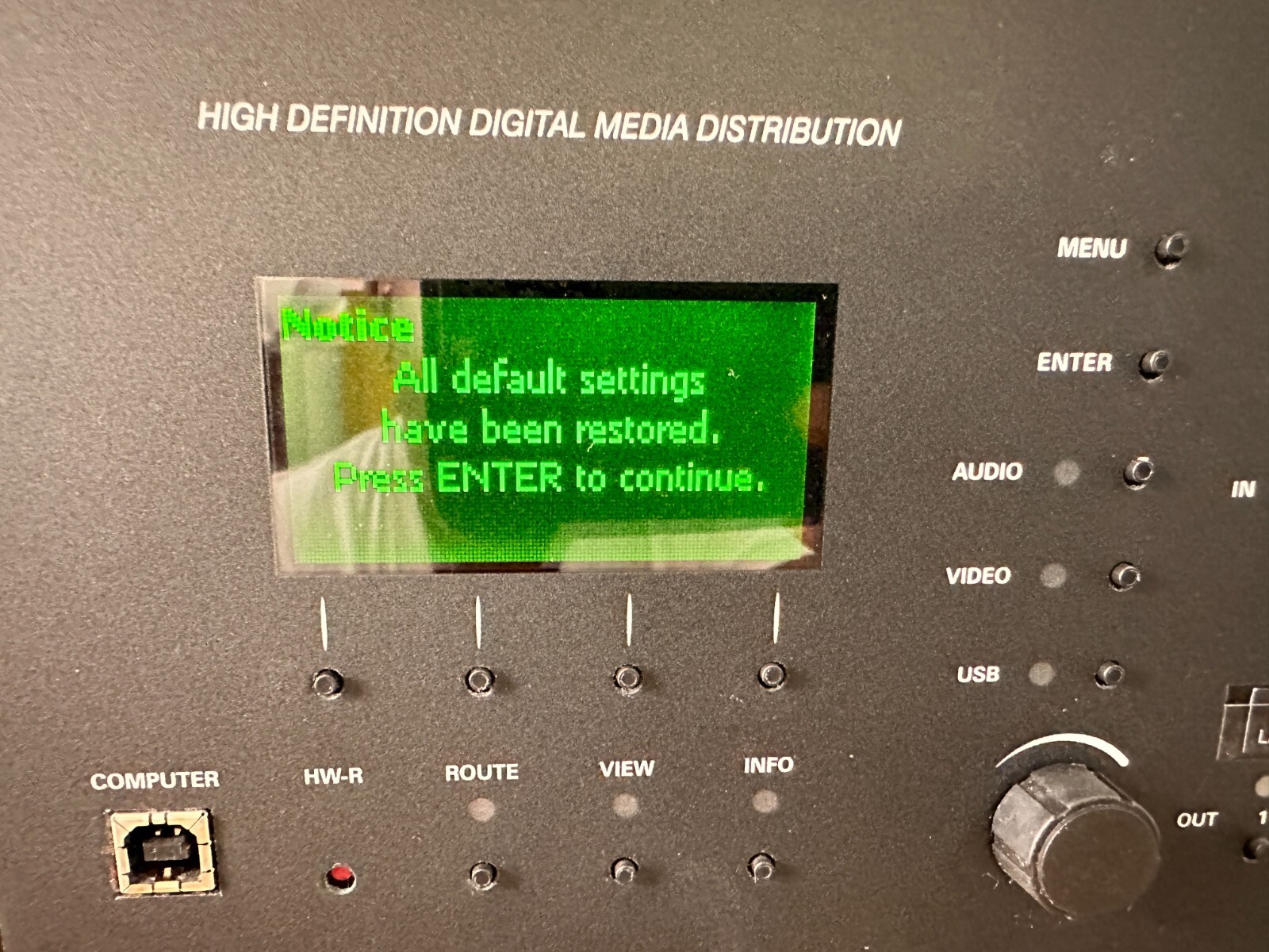 CRESTRON DM-MD16X16 HIGH DEFINITION DIGITAL MEDIA DISTRIBUTION DMC-HD DMCO-5533