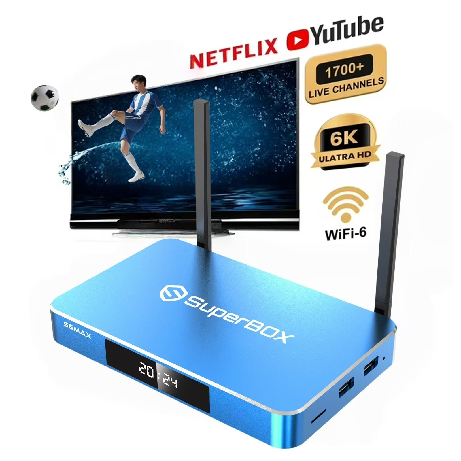 SuperBox S6 Max 2026 – Ultimate Live Sports & Movies – No Subscription TV Box