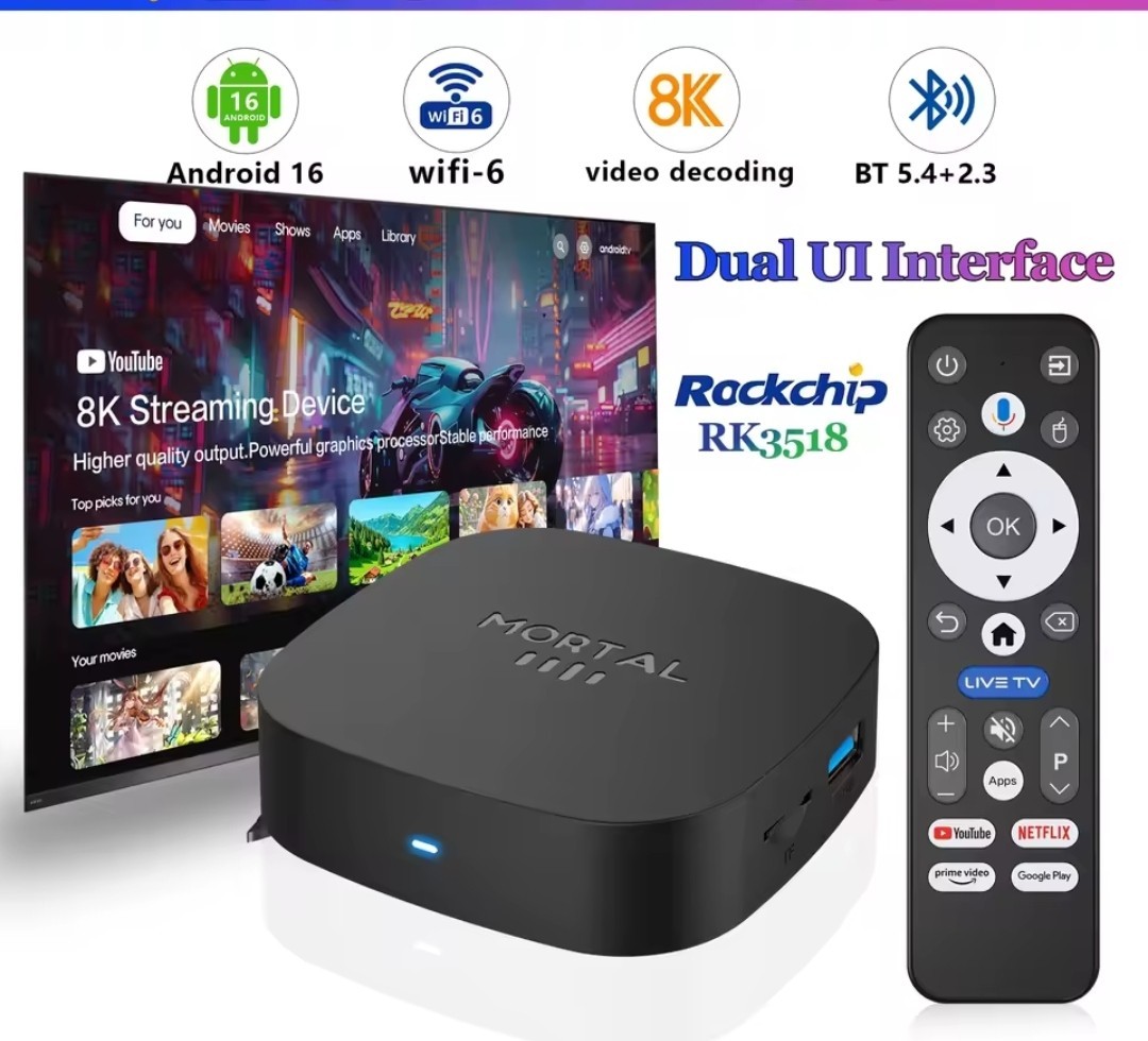 8K 4K Smart TV Box Android Quad Core 8GB RAM 128GB WiFi Media Player