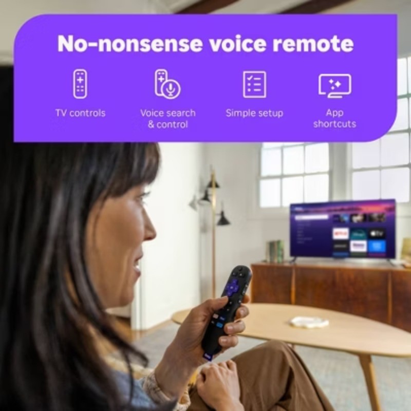 Roku Streaming Stick 2025 HD: Voice Remote, Wi-Fi, HDMI, 1080p, Apple Airplay