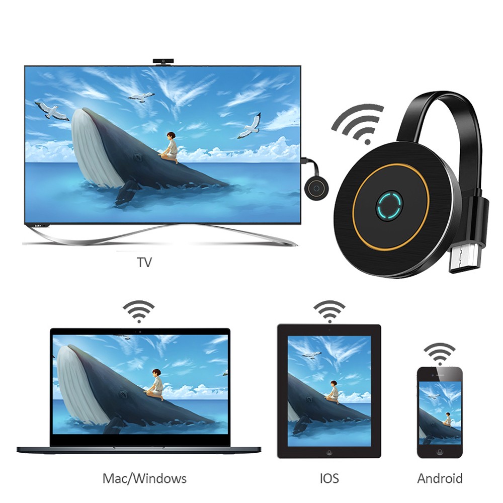 G10 True 4K TV Stick TV Streamer Display HDM WiFi Wireless Dongle Receiver #