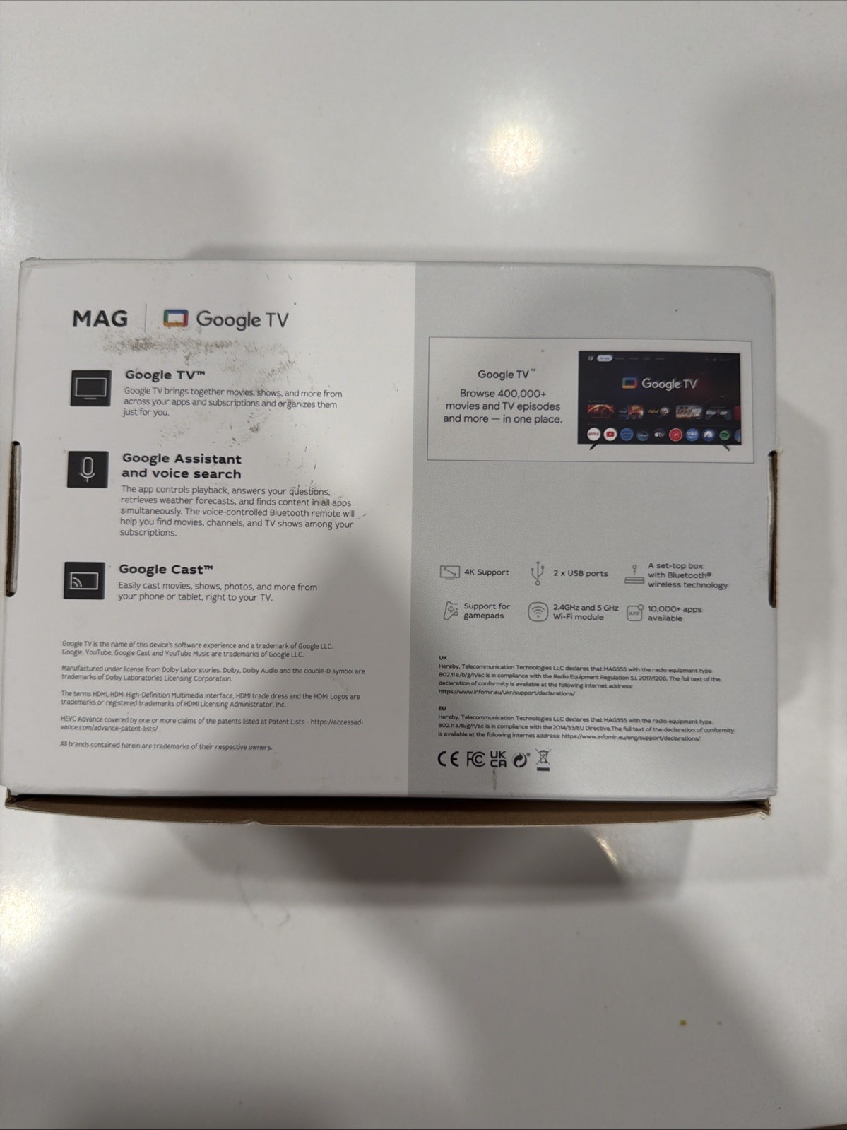 Infomir MAG 555 | original 4K Android TV box from the manufacturer, Wi-Fi 5G