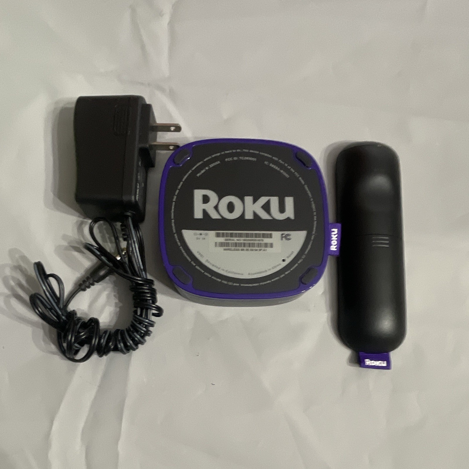 Roku HD Streaming Media Player Box 720p Wi‑Fi HDMI Remote Power Adapter 2500X