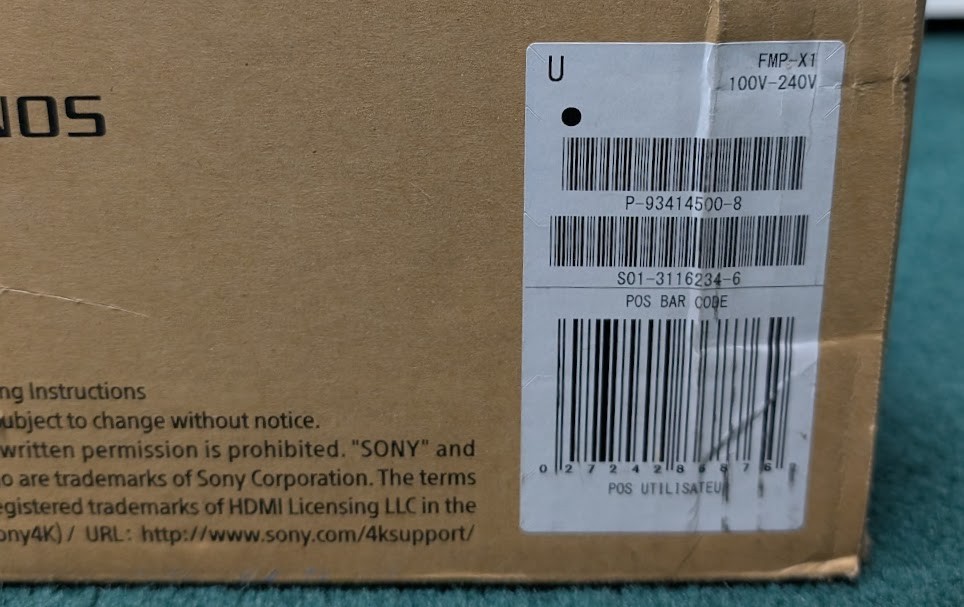 Sony FMP-X1 Ultra HD 4k Media Player – Open Box – 2013 High Definition