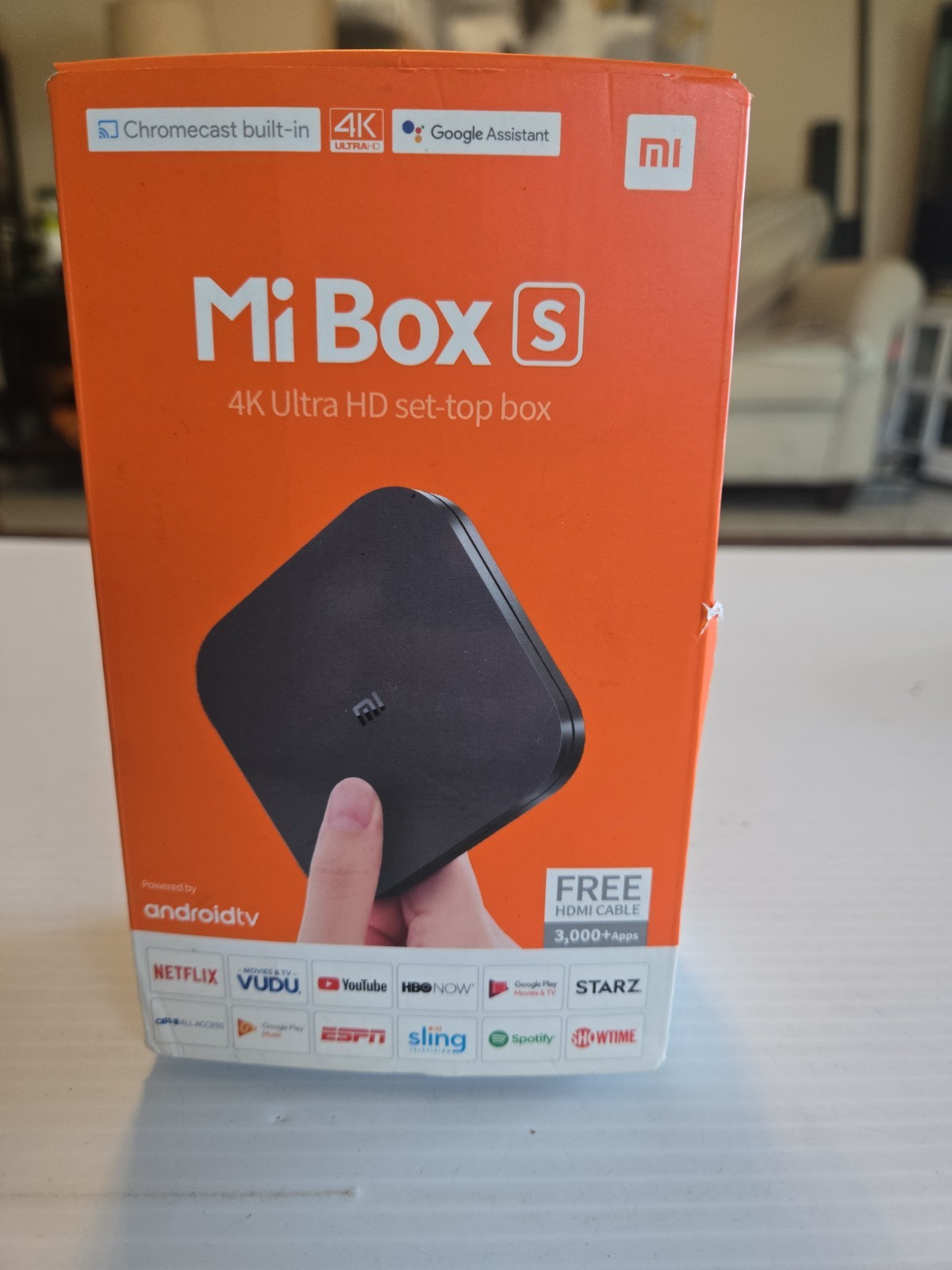 Xiaomi Mi Box S 4K HDR Android TV Streaming Media Player + Free HDMI Cable