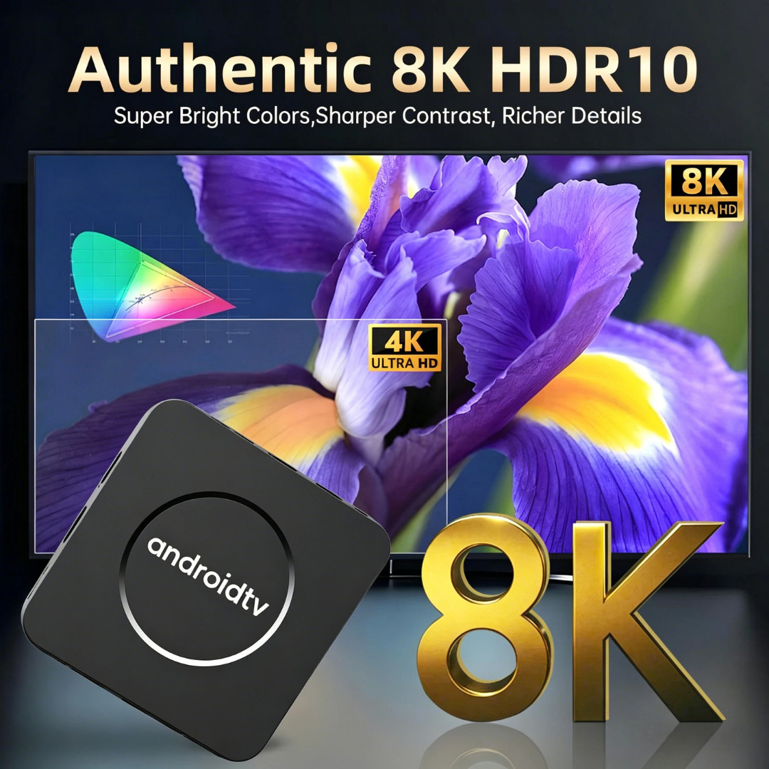 Q10 Android 16 TV Box 8K HDR10+ Allwinner H313 8GB+128GB Dual WiFi BT5.0