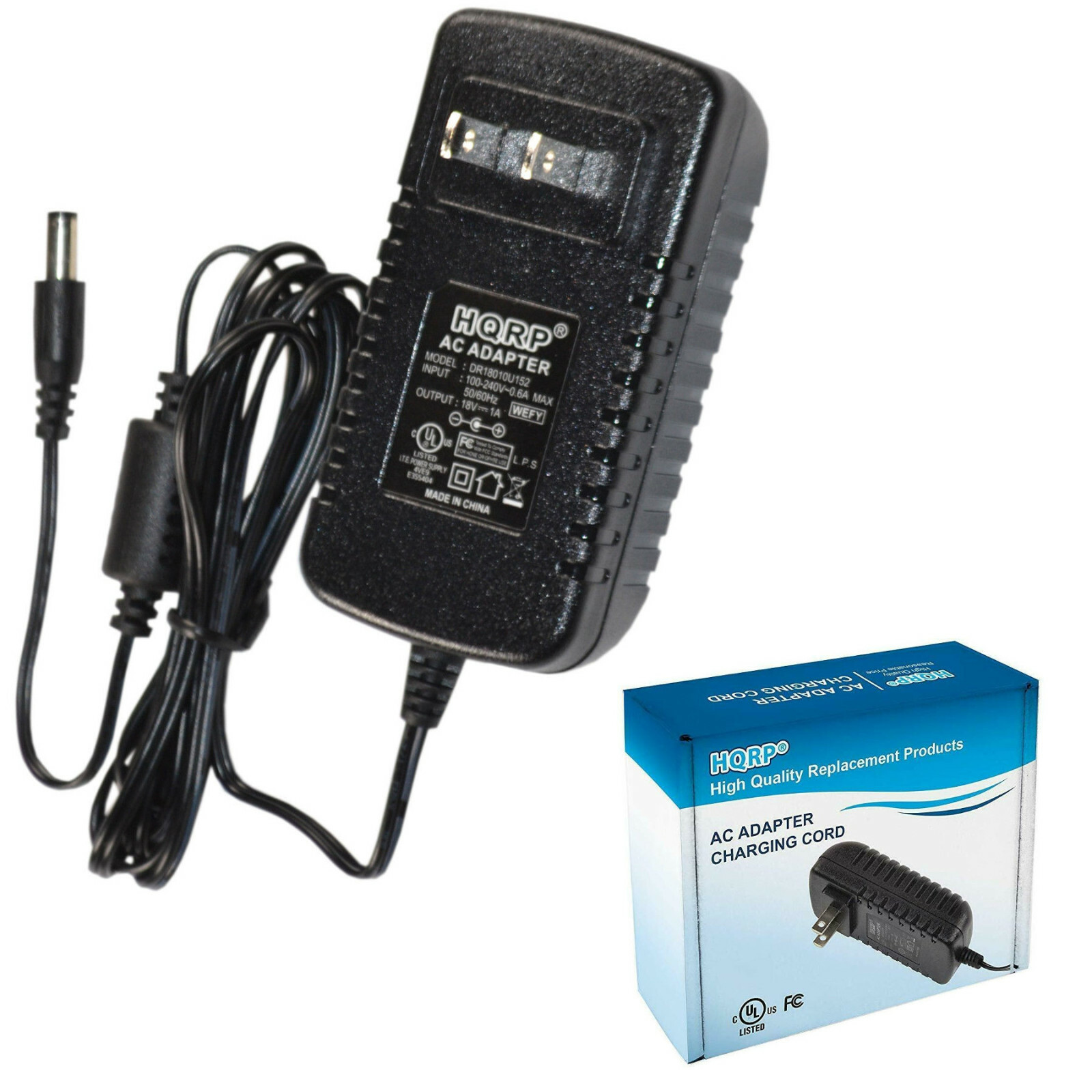 HQRP 18V AC Power Adapter for Logitech Squeezebox Wi-Fi Internet Radio X-R0001