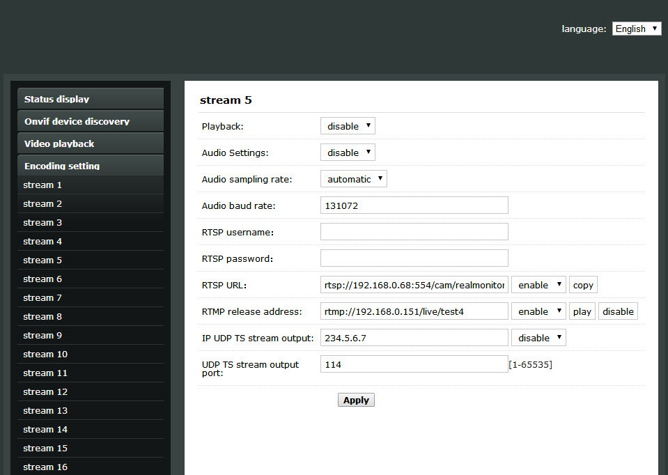 H.264 RTSP to RTMP & m3u8 stream converter and pusher for IPCamera to Webcasting