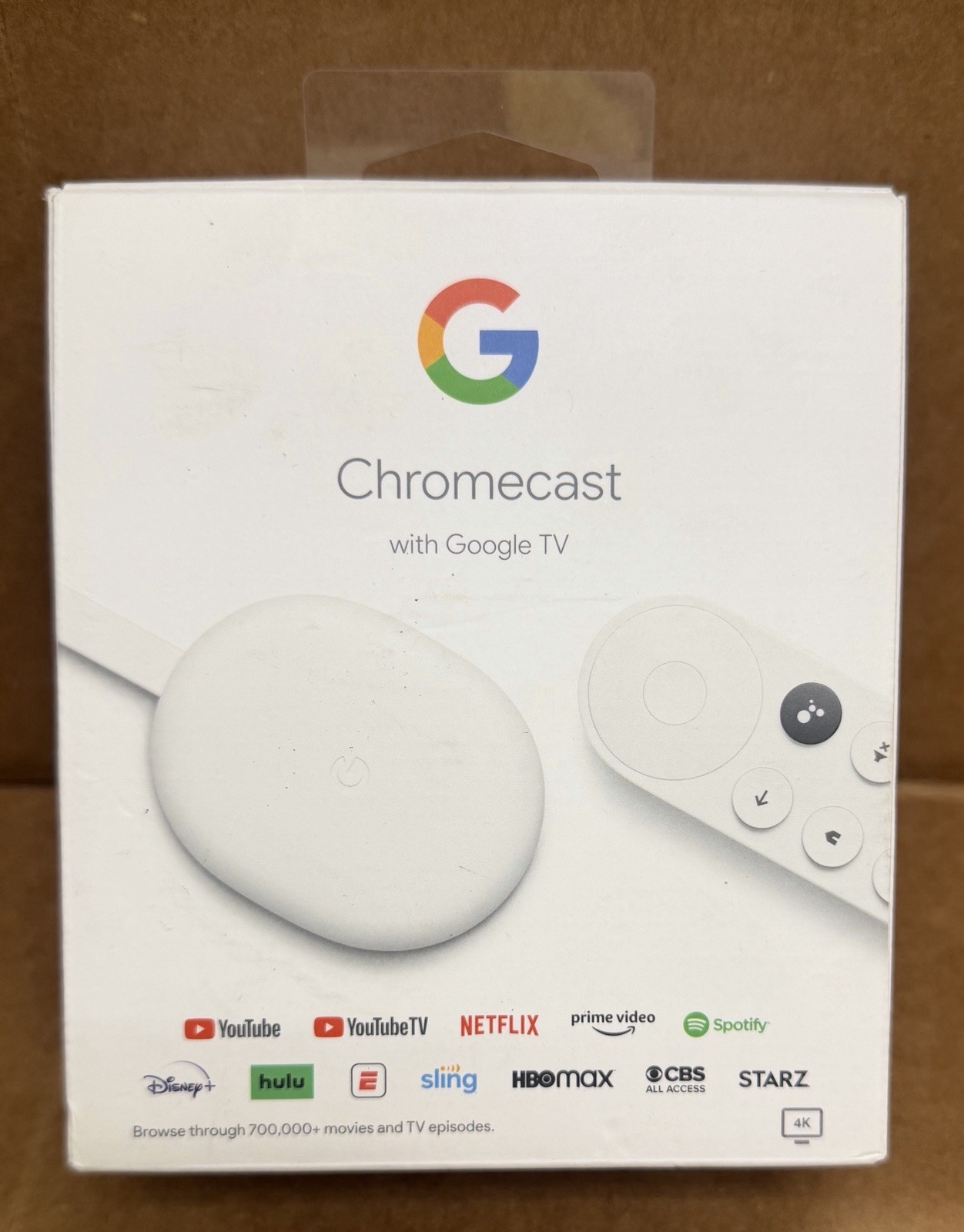 Chromecast with Google TV 4K — Snow (White) | Model GZRNL | GA01919-US