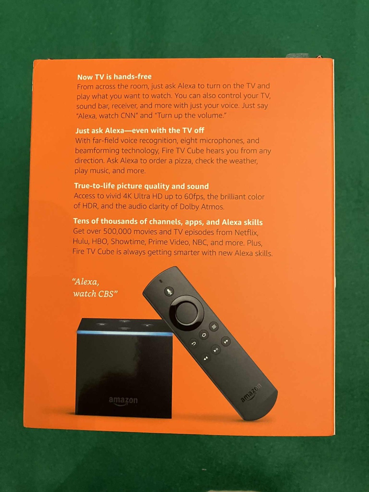 Amazon FireTV Cube HandsFree w/Alexa & 4K Ultra HD Streaming Media Player 1stGen