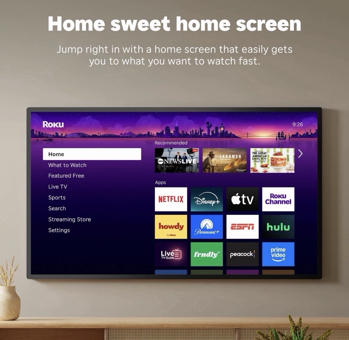 Roku Streaming Stick 4K Black 2160p HDR Dolby Vision Wi-Fi HDMI Voice Remote