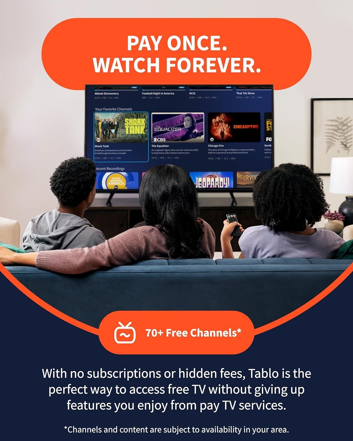 Tablo 4th Gen 2-Tuner OTA DVR – Record & Stream Live TV with No Subscription