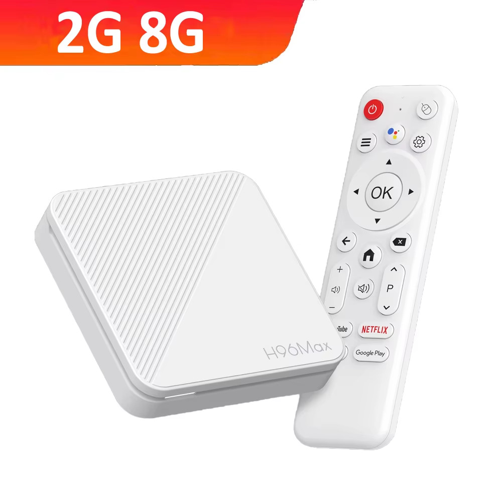 H96 MAX H313 Smart TV Box Android 14 Quad Core ARM Cortex A53 Wifi6 4K Google Vo