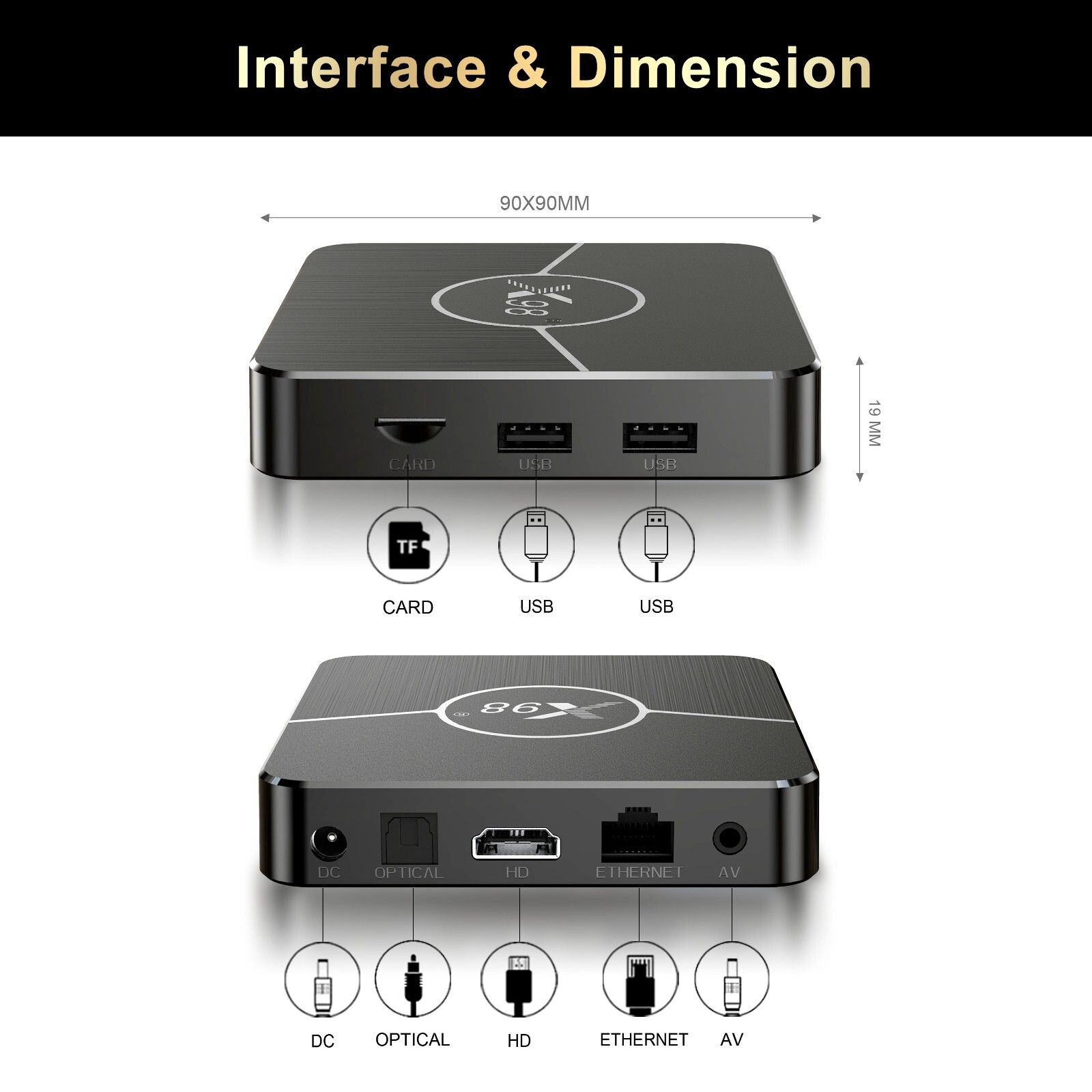 X98 Plus Android 11 TV Box Amlogic S905W2 AV1 2.4G/5G Dual Wifi BT5.0 Player
