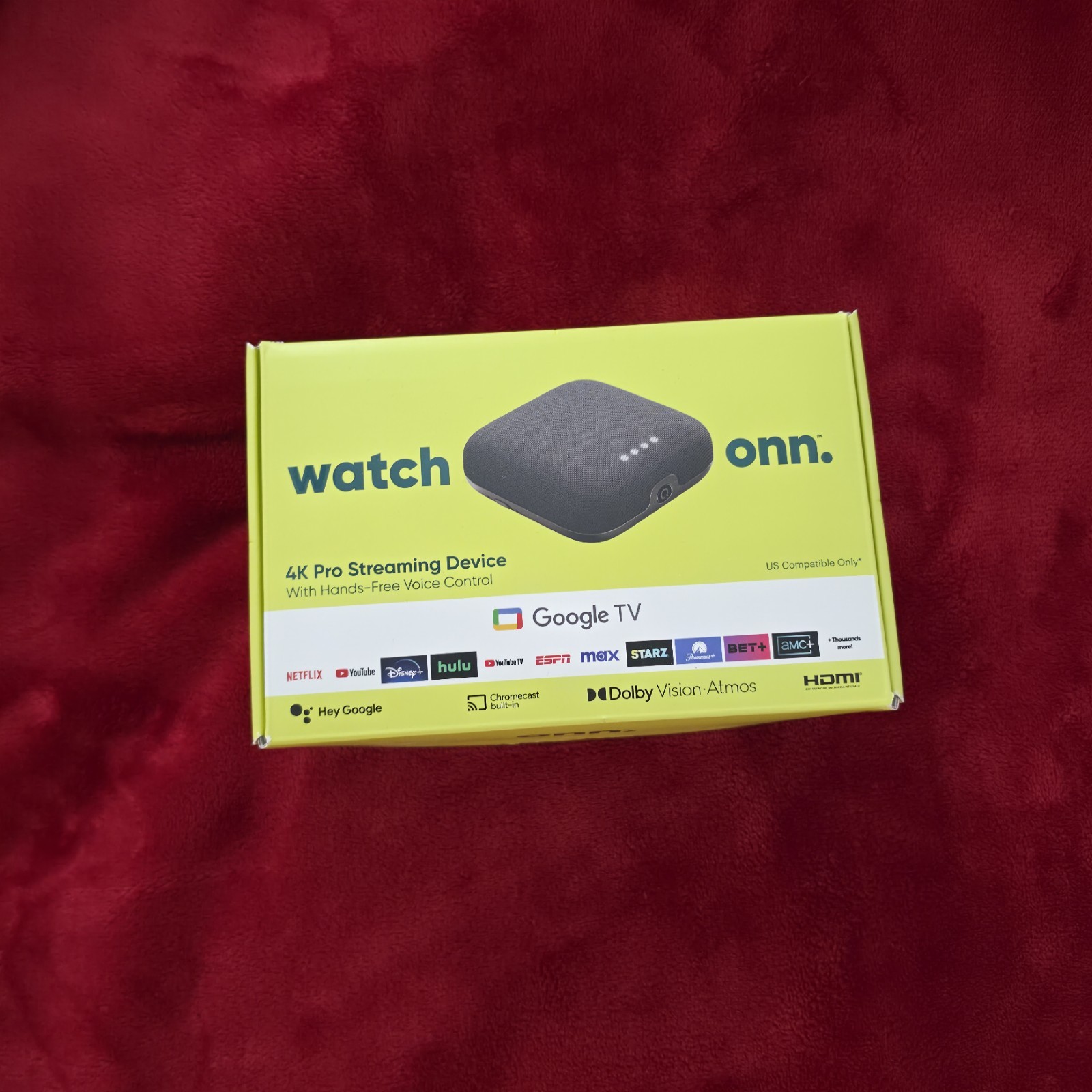 Onn 4K Pro Streaming Device 3GB RAM 32GB Storage Google TV