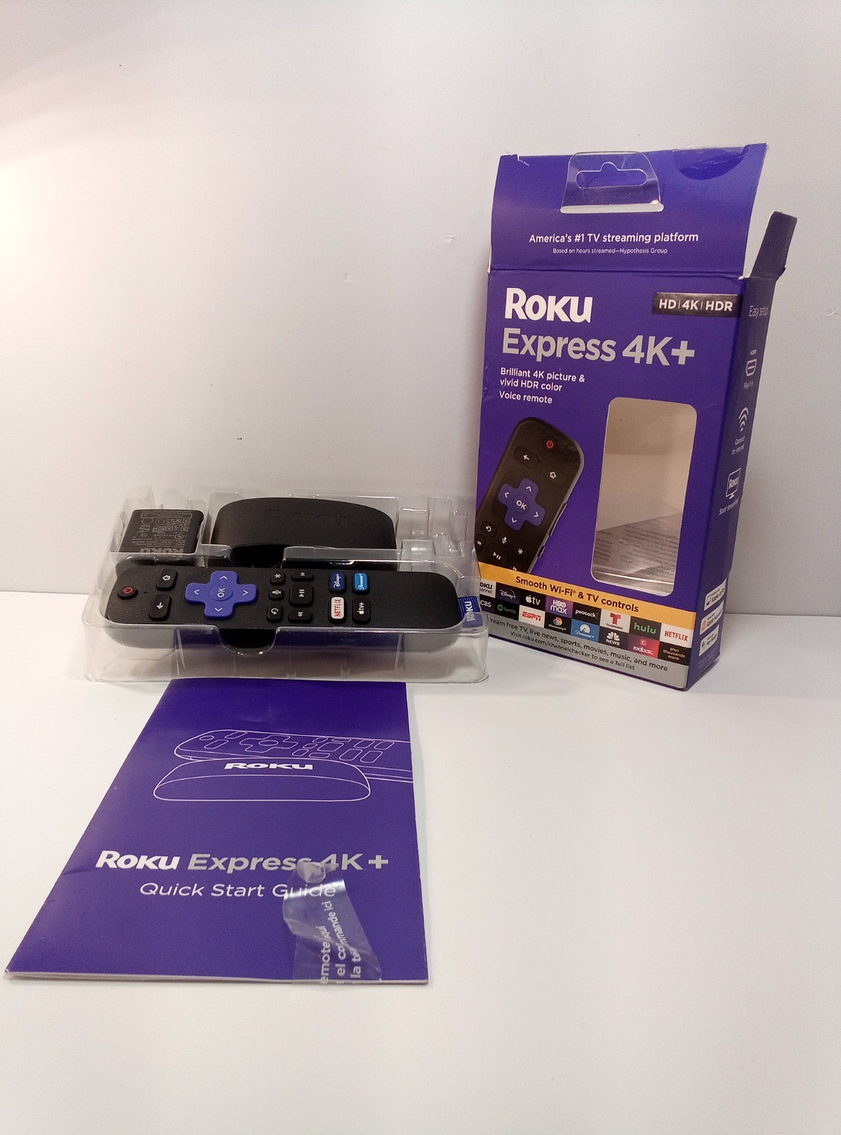 Roku Express 4K+ Streaming Player 4K HDR Wi-Fi HDMI Voice Control TV (C-07)