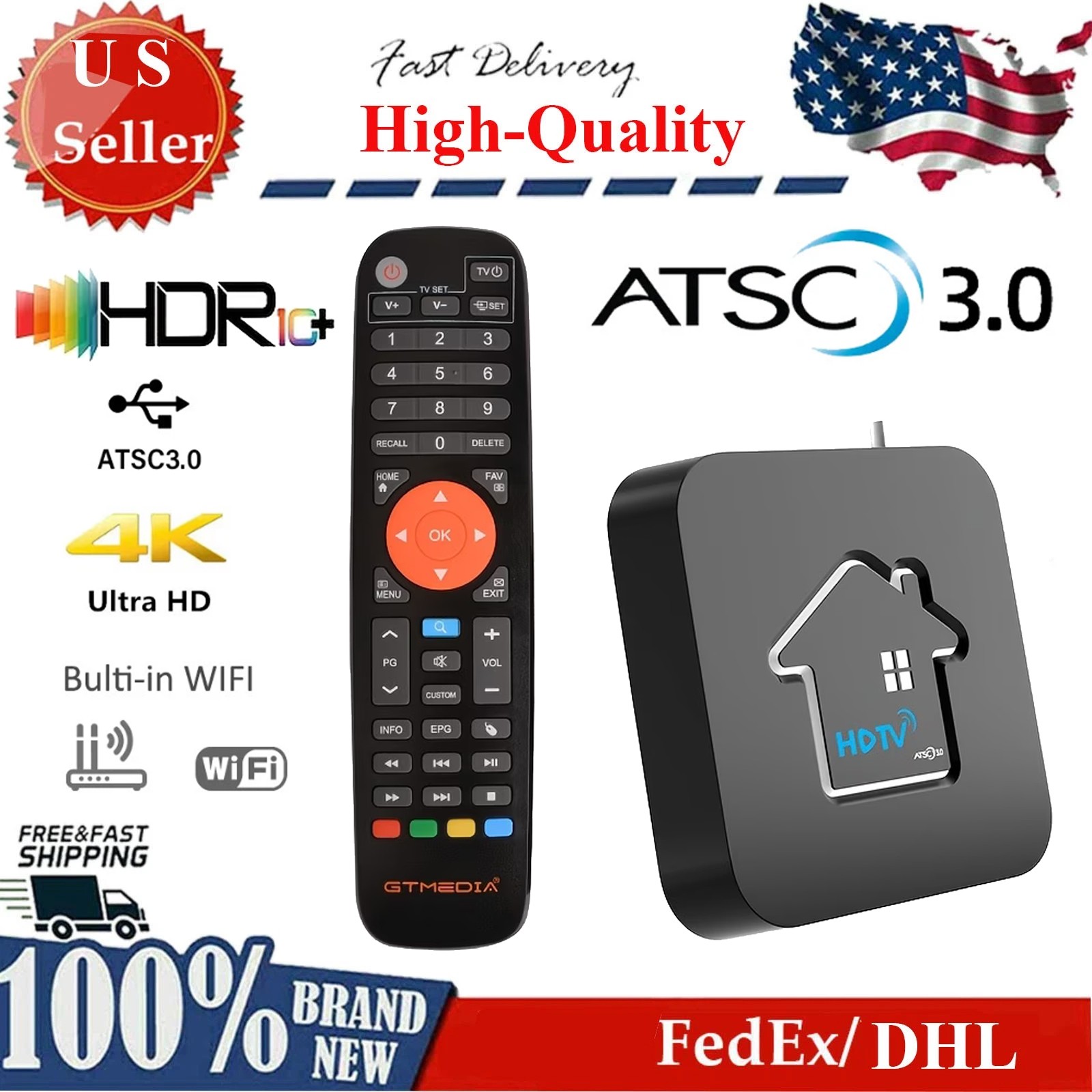GTMEDIA HDTV Converter X1 4K HDR ATSC 3.0 TV BOX Decoder Support DVR Recording