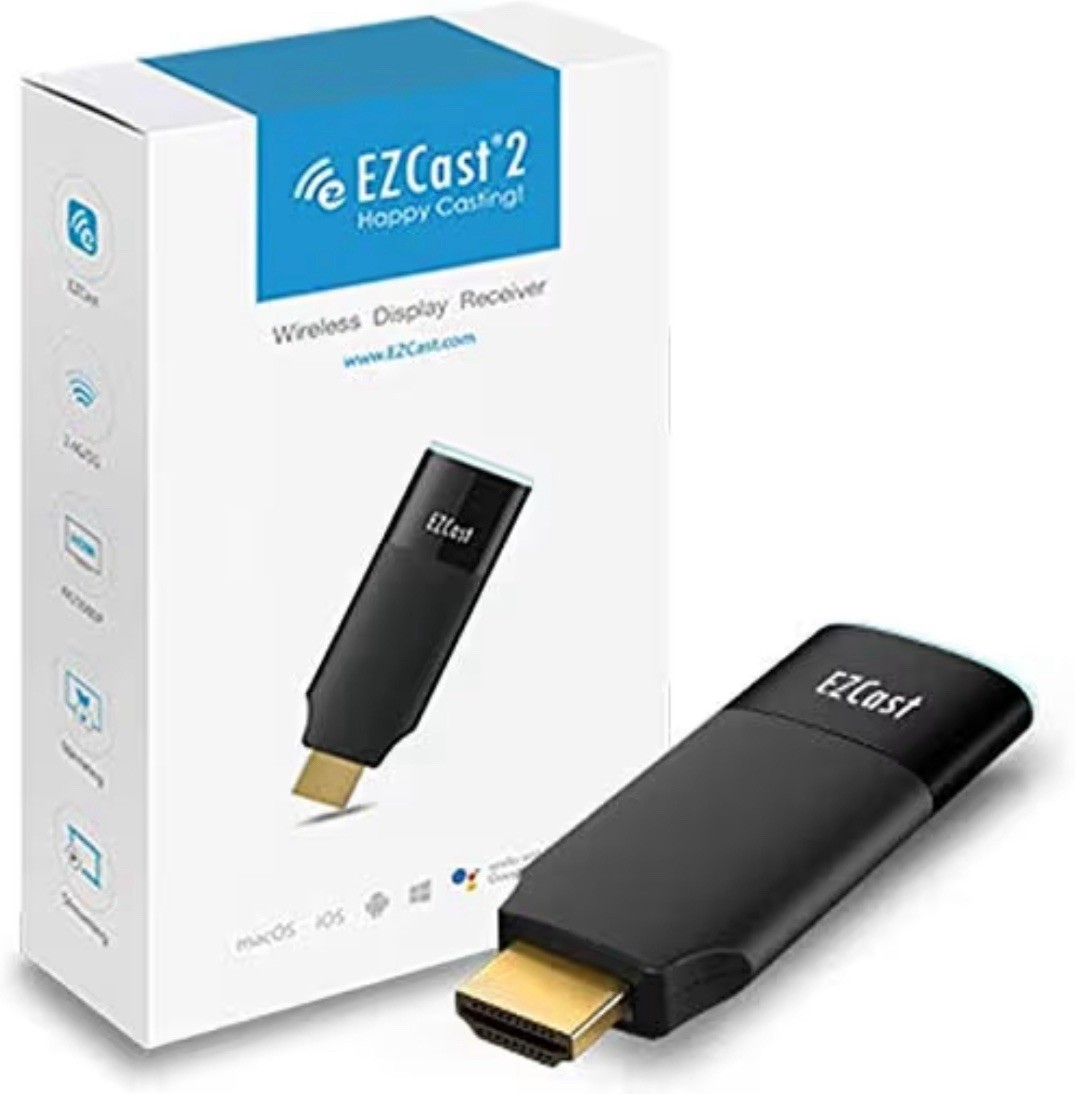 2 Wireless Display Receiver, H.265 decoding, 4K Output, Supports 2.4/5GHZ WiF…