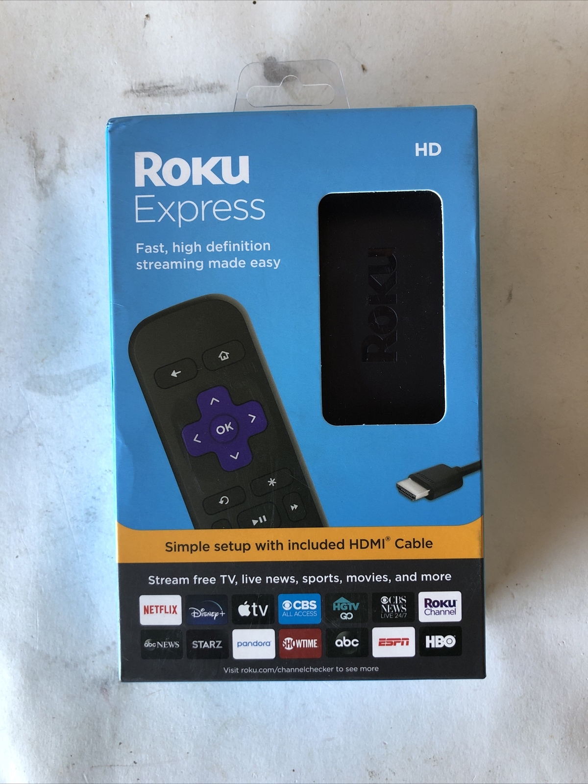 Brand New Roku Express HD Streaming Media Player 2020 Model – 3930R