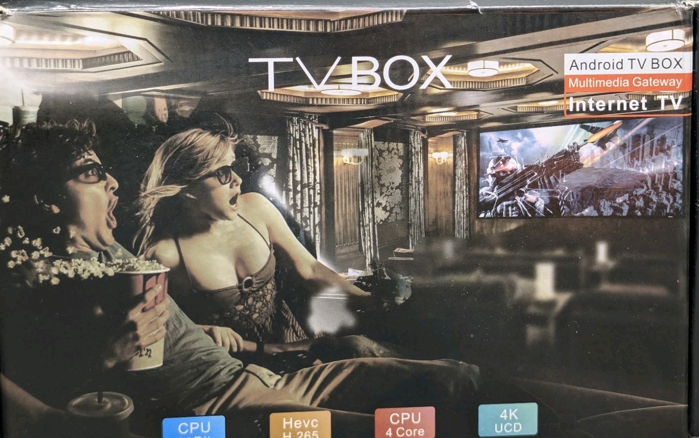 Pro 4k UCD 3840X2160 Android TV Box with remote -Internet TV 64 Bit
