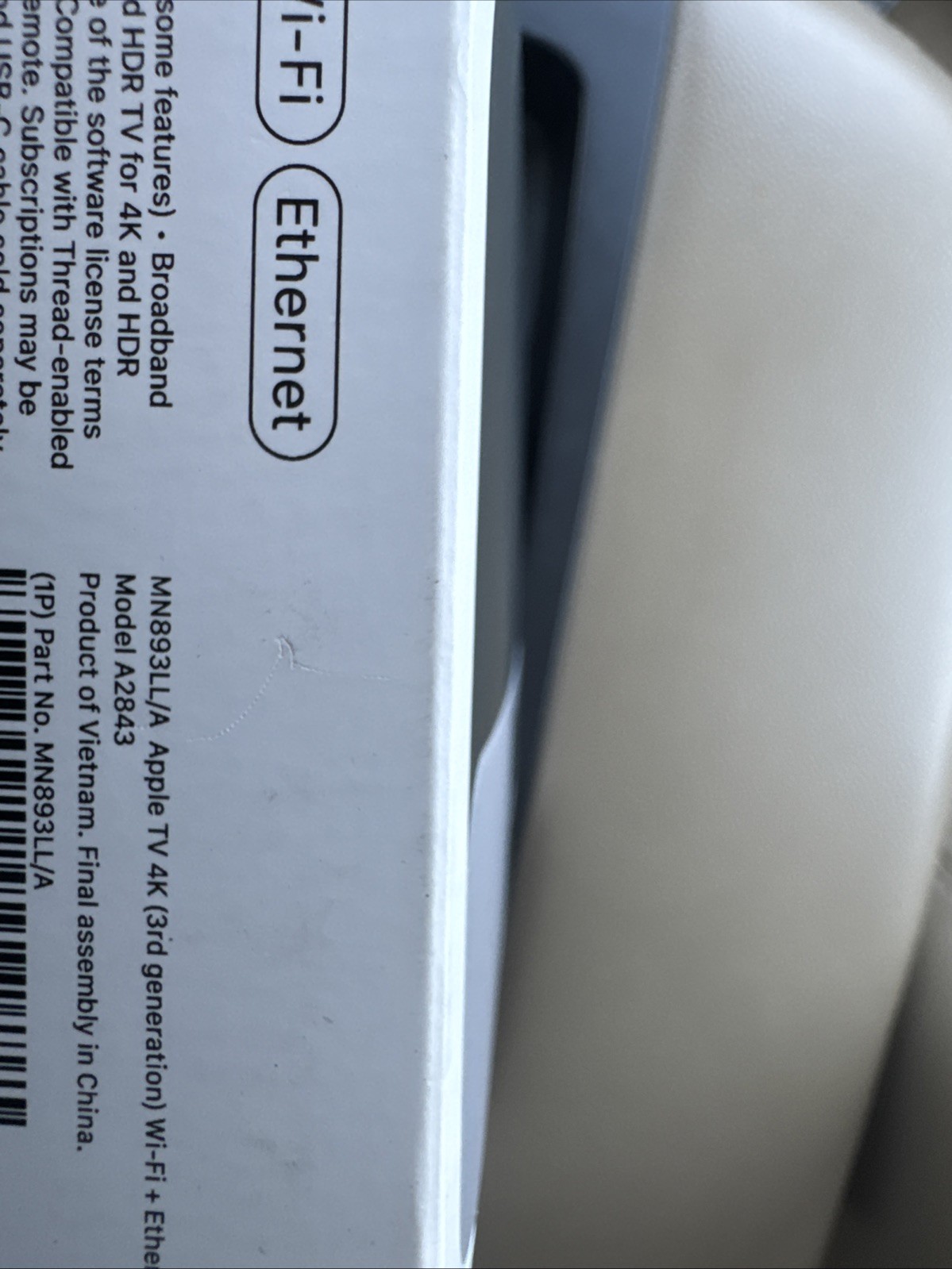 Apple TV 4K 3rd Gen. 128GB Media Streamer – Black, Wi-Fi + Ethernet