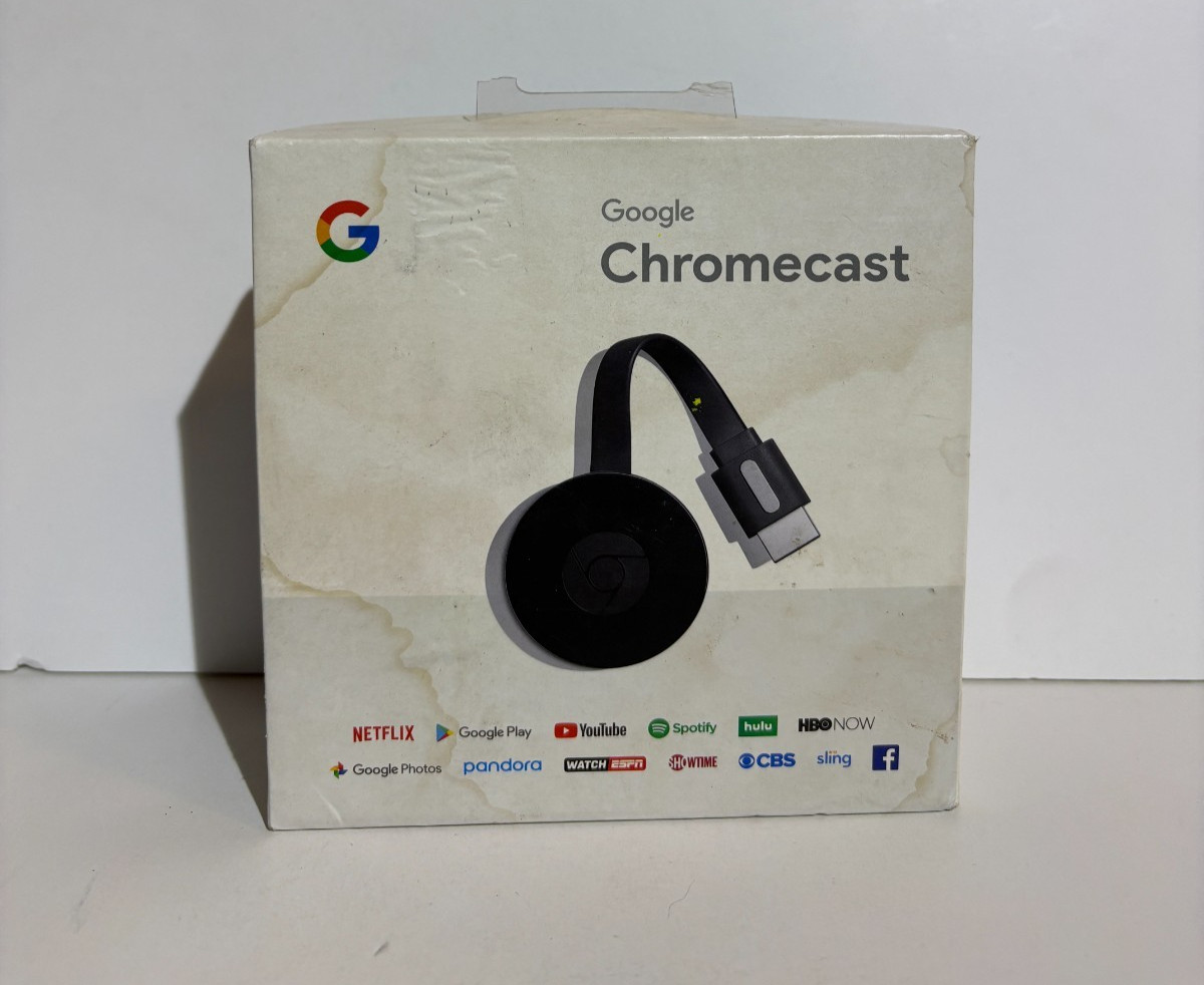 2nd Generation Black/Grey Google Chromecast NC2-6A5 – Tested Working
