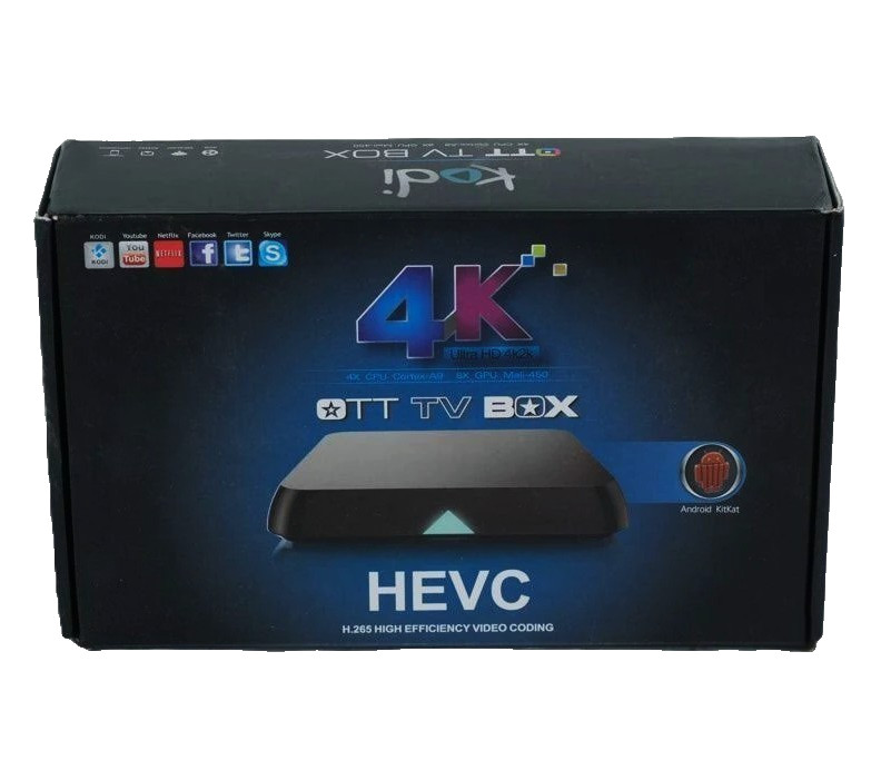 M8S Android 4.4 Smart TV Box Quad-Core OTT Media Player, Ultra HD 4K