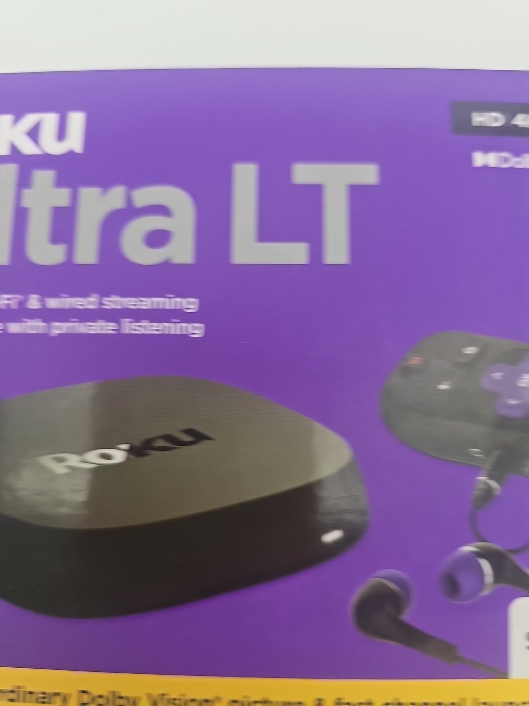 New Roku Ultra LT Streaming Device 4K/HDR/Dolby Vision Roku Voice Remote D14