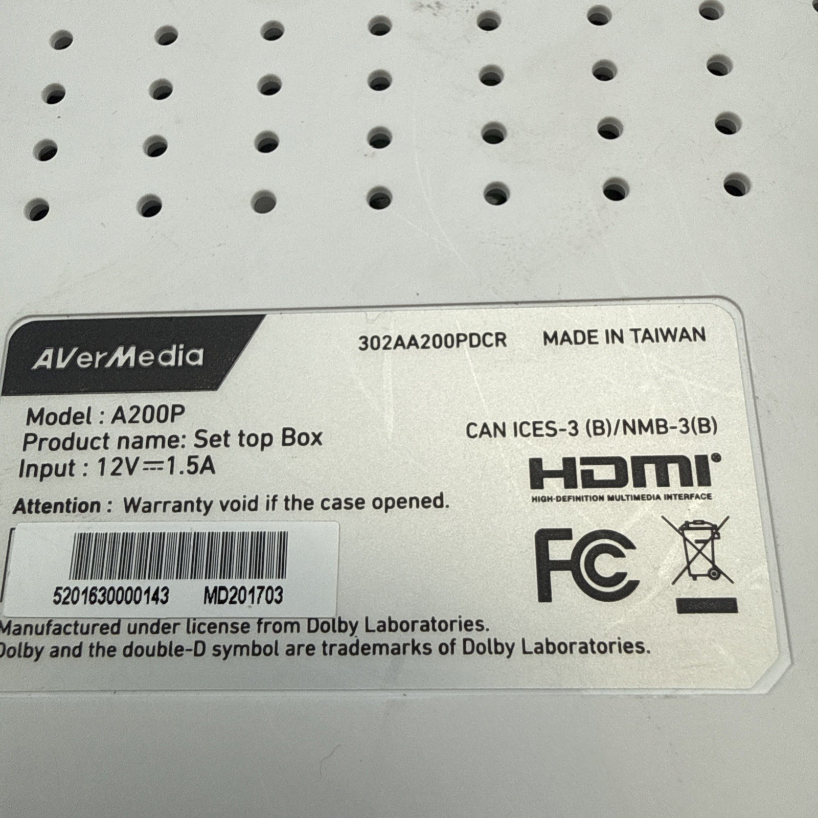 Lot Of 2 AverMedia A200P Hybrid TVBox 13 – Input TV/Video Hub – Power Adapter
