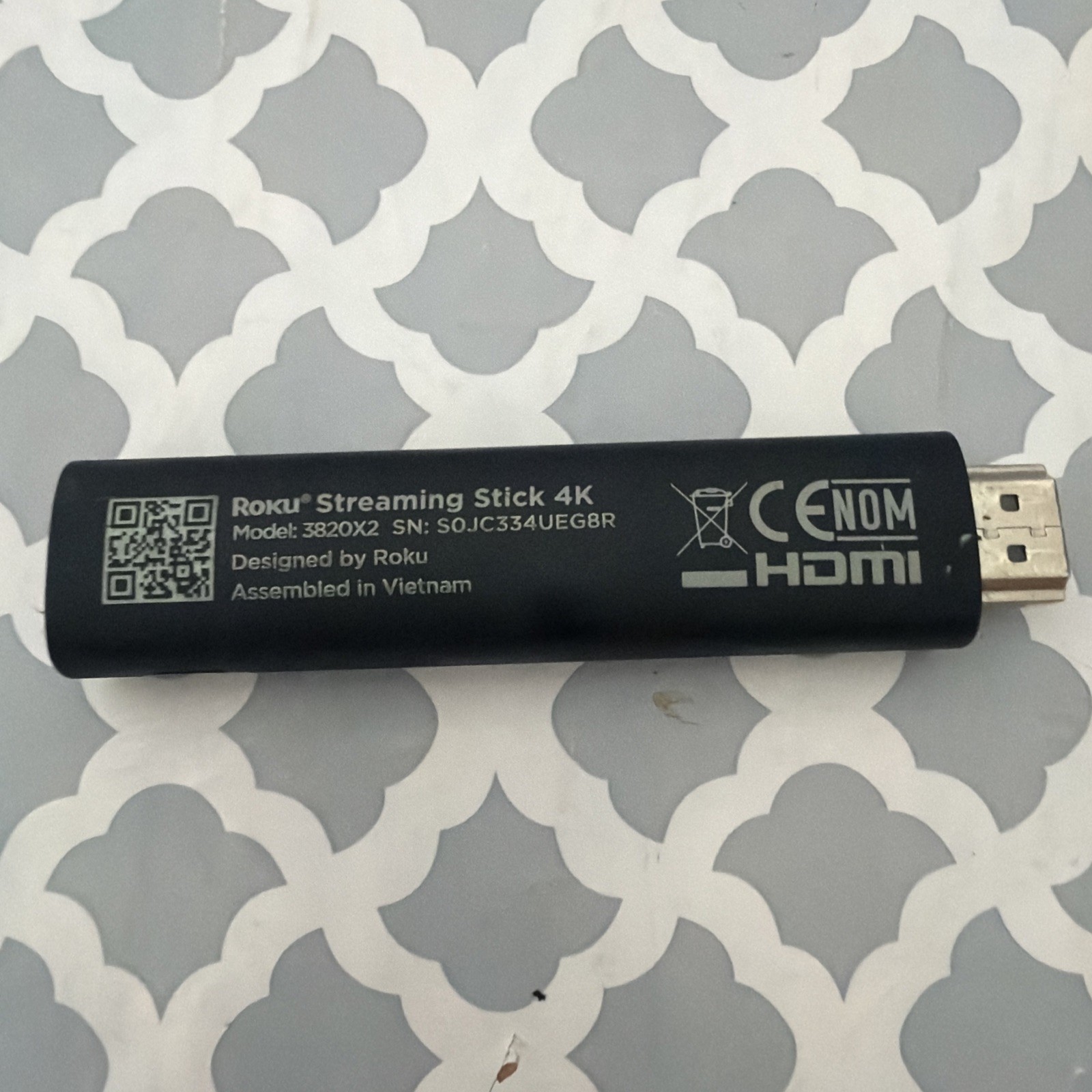 Roku Streamin Stick 4K -3820X2- No Remote