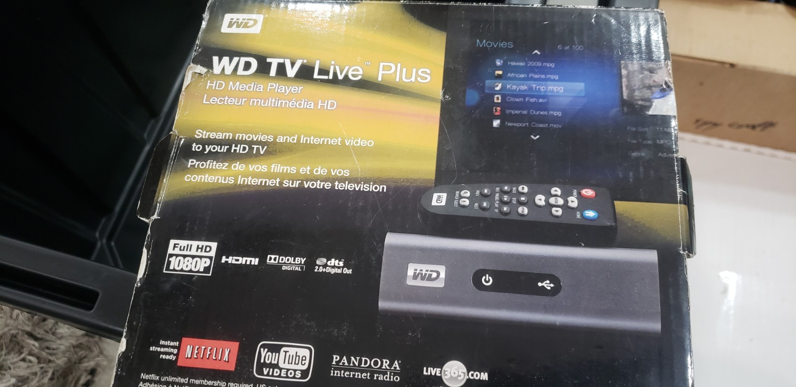 Western Digital WDBAAN0000NBK WD TV Live Plus HD Media Player