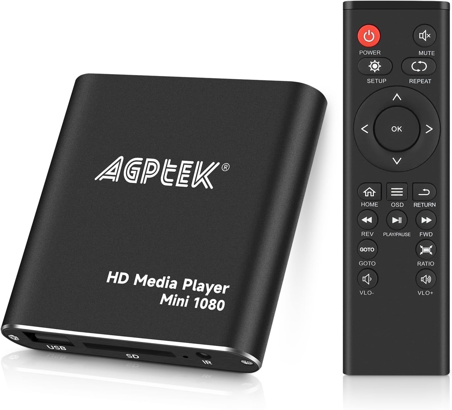 HDMI Media Player, Black Mini 1080p Full-HD Ultra HDMI Digital Media Player f…