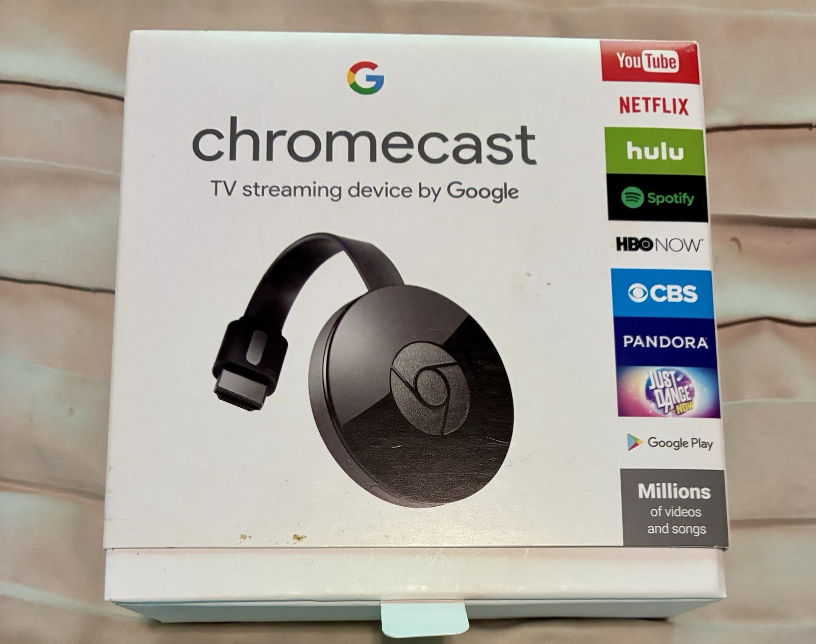 Goggle Chromecast TV Media Streaming Device 1080p NC2-6A5 Screen Mirroring