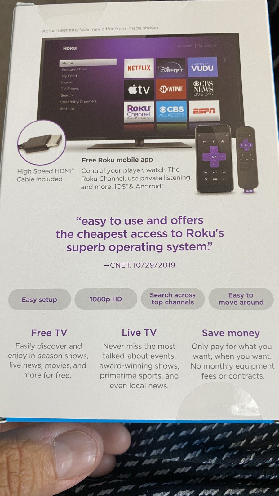 Roku 3930R Express HD Streaming Media Player 2019 – Black