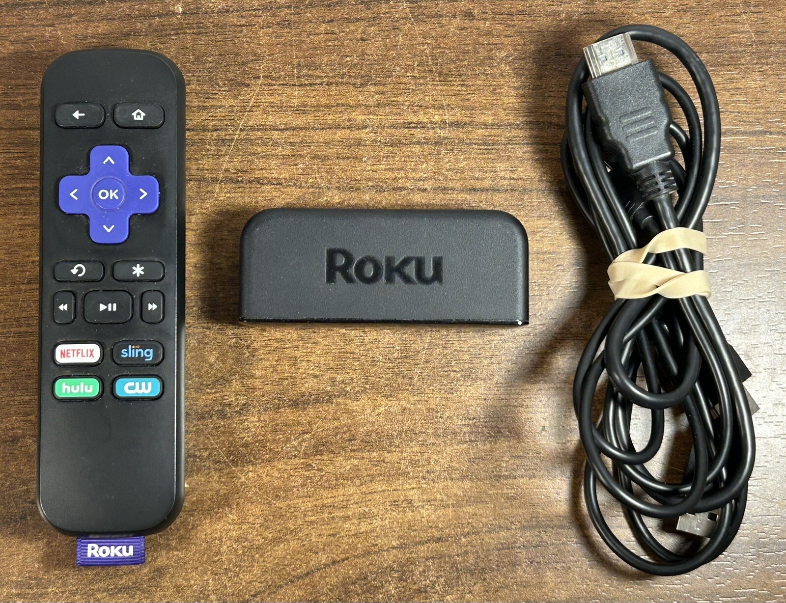 Roku Express 3900X HD Streaming Player & Controller Tested Working