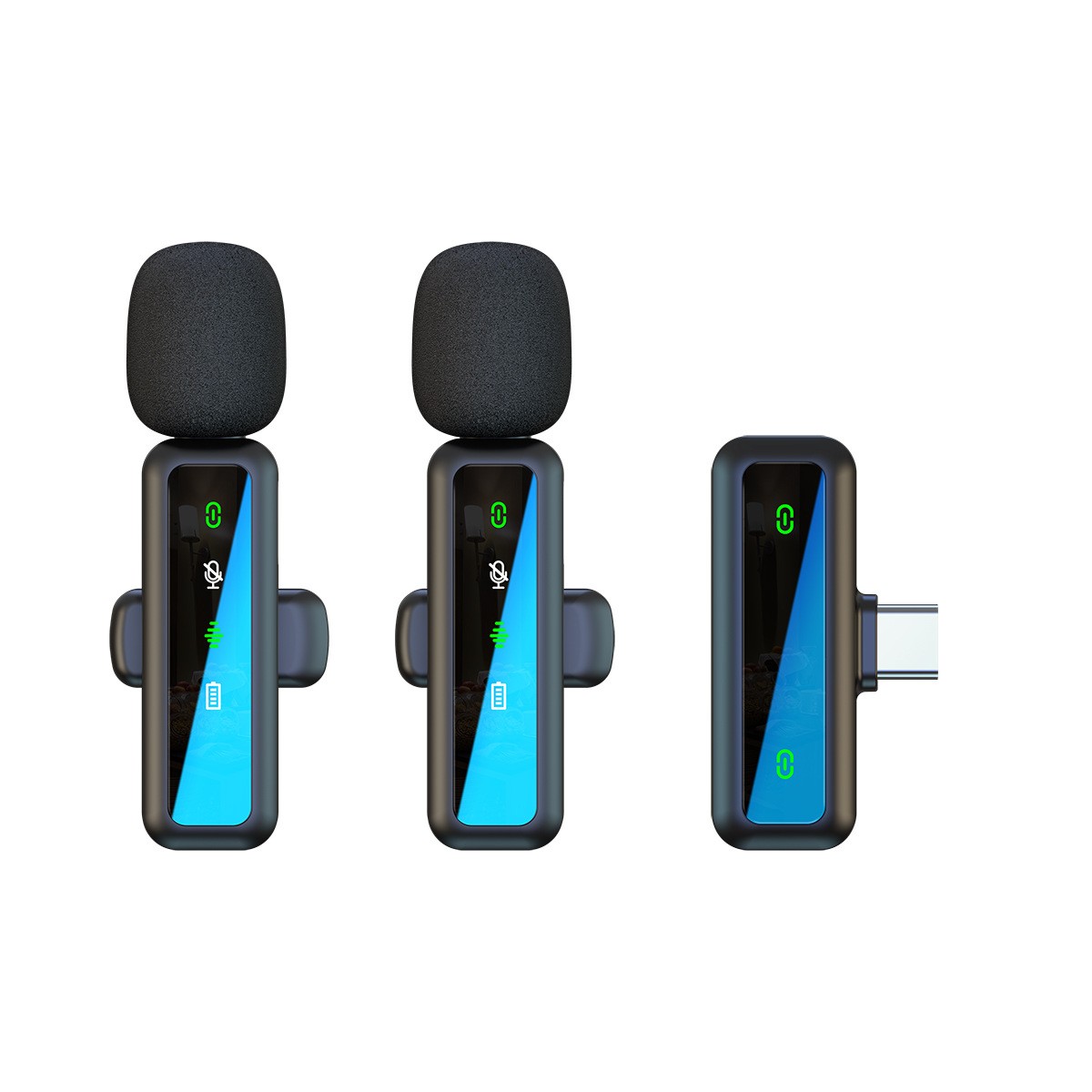 Wireless Lapel Microphone for Outdoor Computer Live Streaming Noise Reduction Un