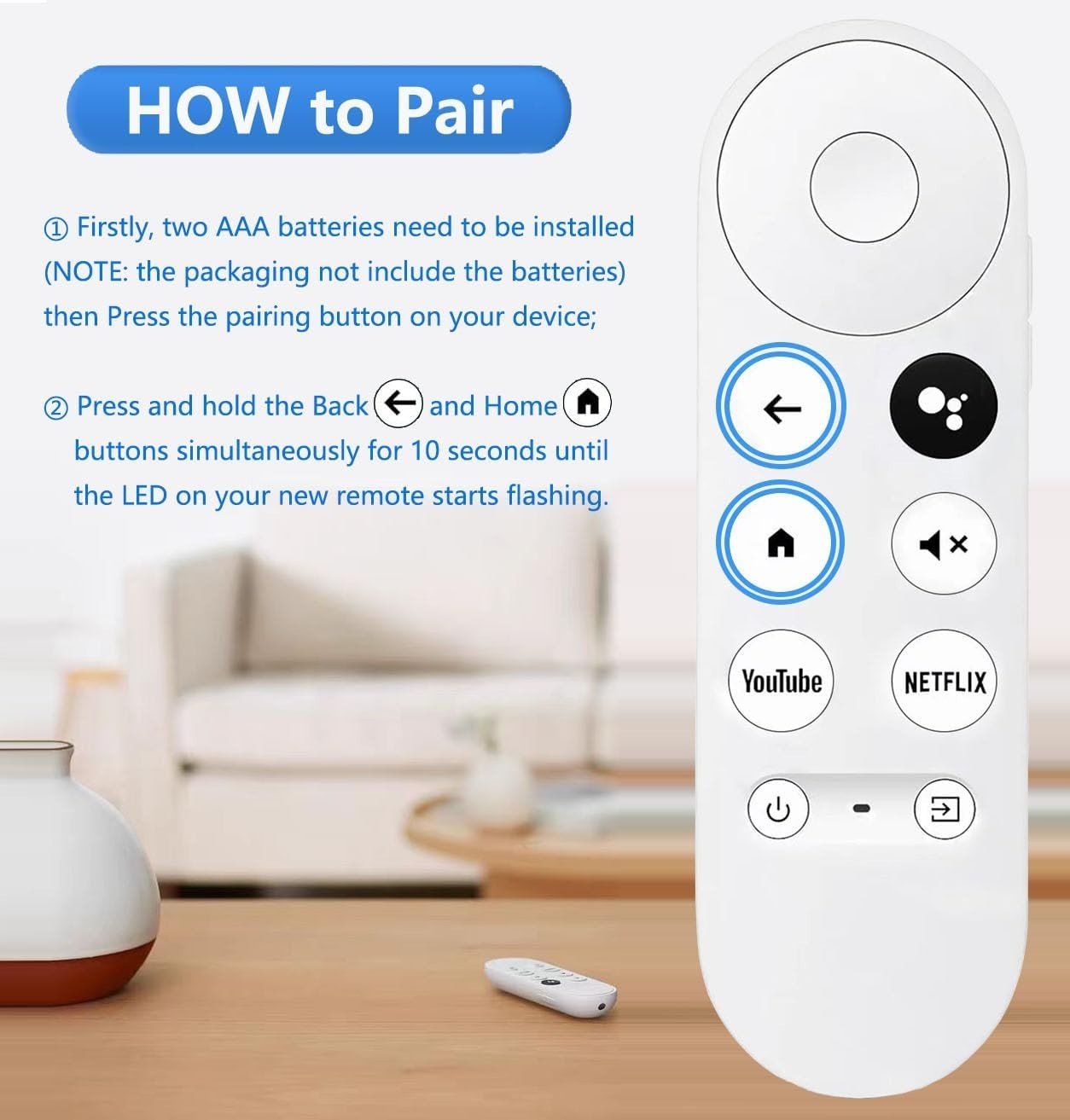 NEW Chromecast with Google TV (4K) – Snow (REMOTE ONLY)