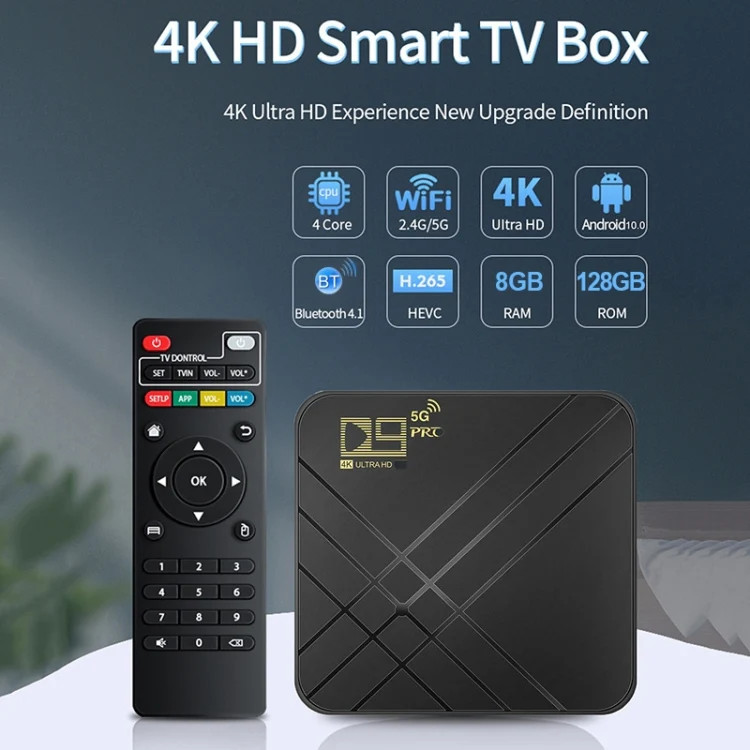 D9 PRO 2.4G/5G WIFI 4K HD Android TV Box, D9 PRO AU Plug, D9 PRO US Plug, D9 PR