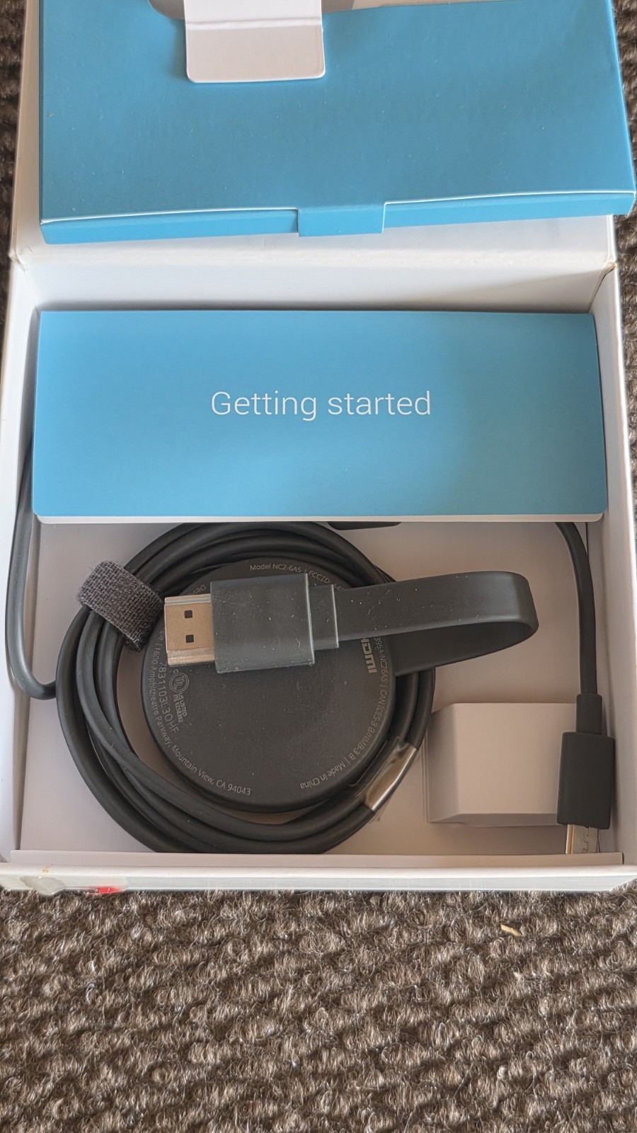 Google Chromecast Media Streaming Device – Black (Model NC2-6A5) – Open Box Mint