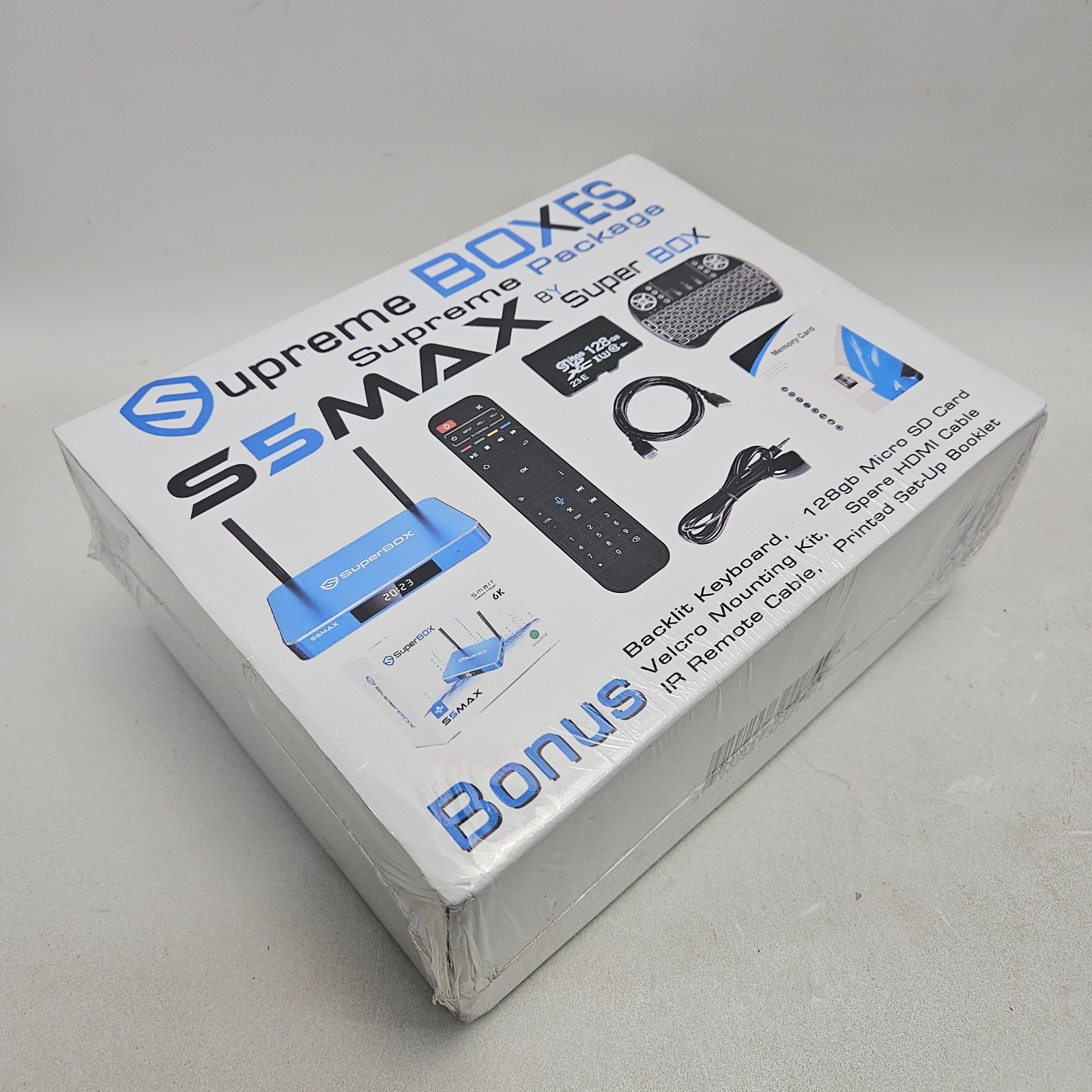 SuperBox S5MAX Smart Media Player 6K WiFi-6 Ultra Android 12 Supreme Package