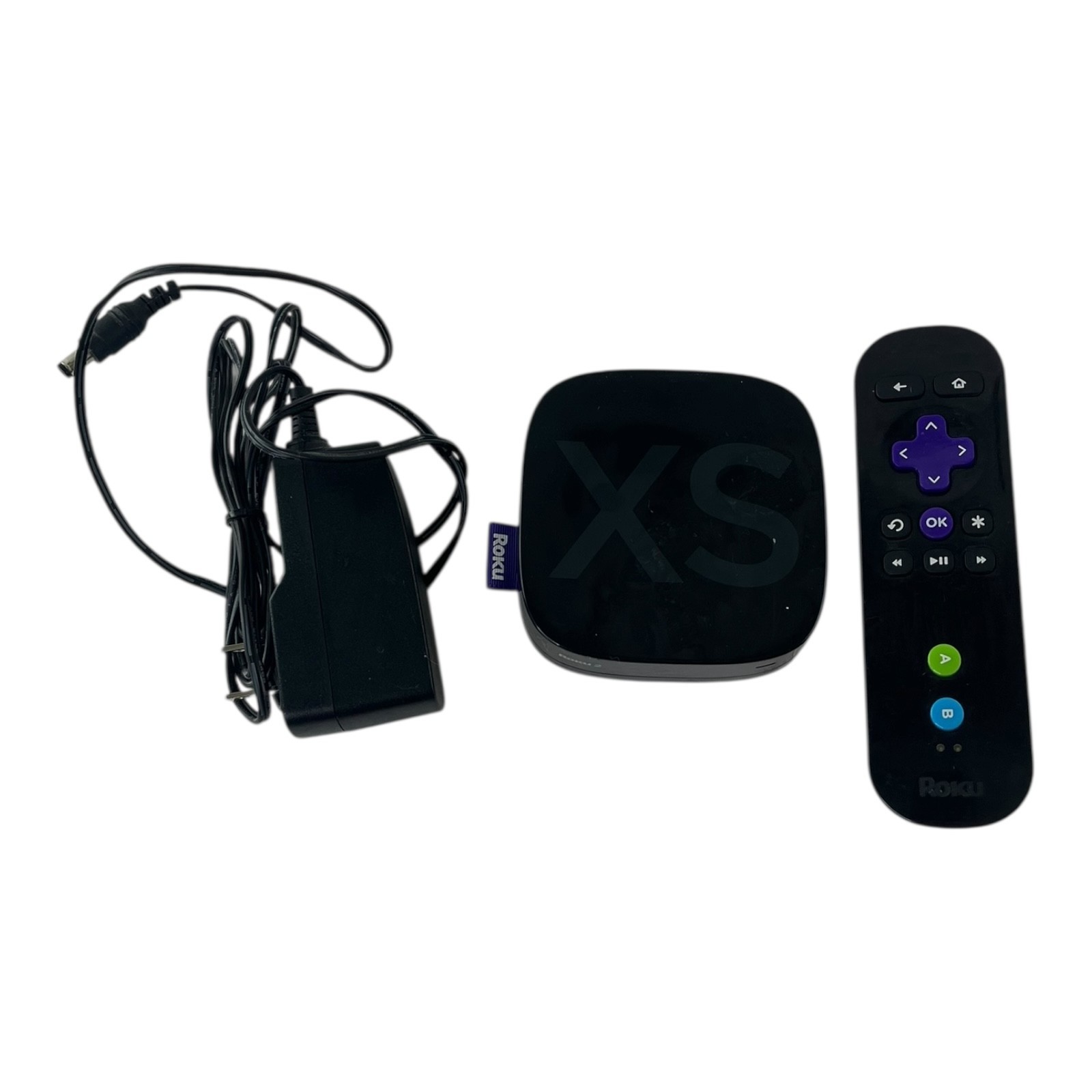 Roku 2 XS Model 3100X Streaming Device Tested with Remote & Power Adapter