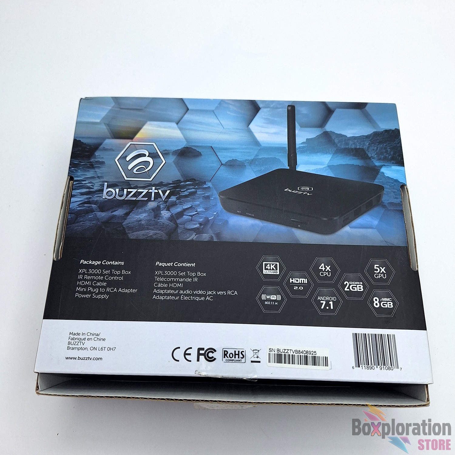 BuzzTV XPL3000 (2018 Edition) Android IPTV Set-Top Box Media Player
