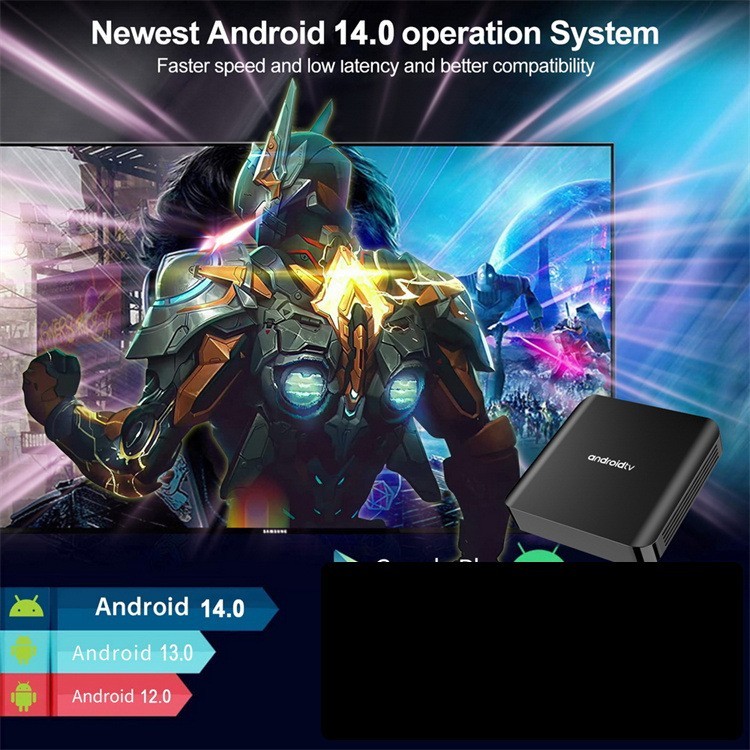10pcs/lot dhl free TV98 ATV Plus TV Box Android 14.0 Quad Core 2GB 16GB 4K