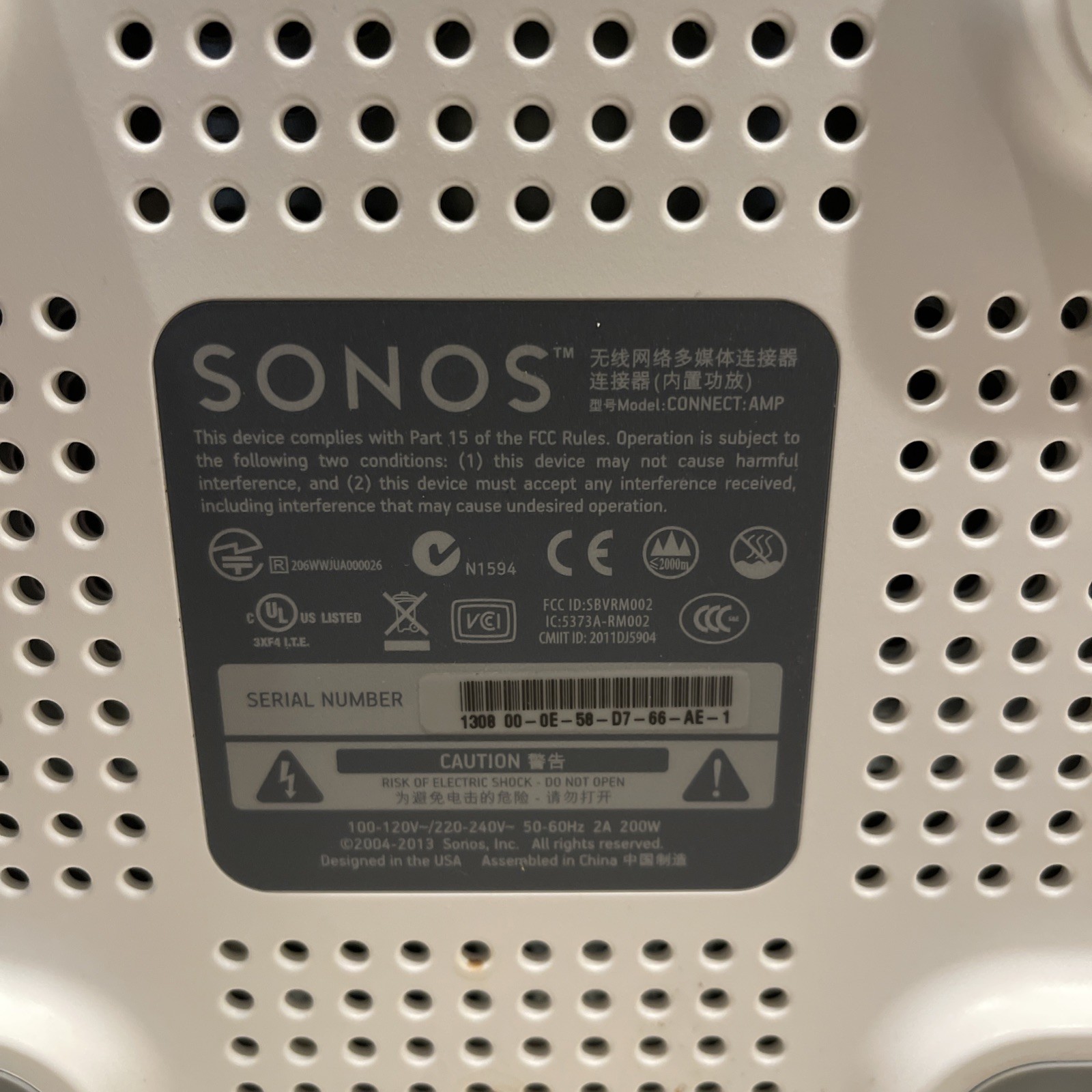 Sonos Connect:Amp Digital Media Streamer – White/Gray (CTAZPUS1)